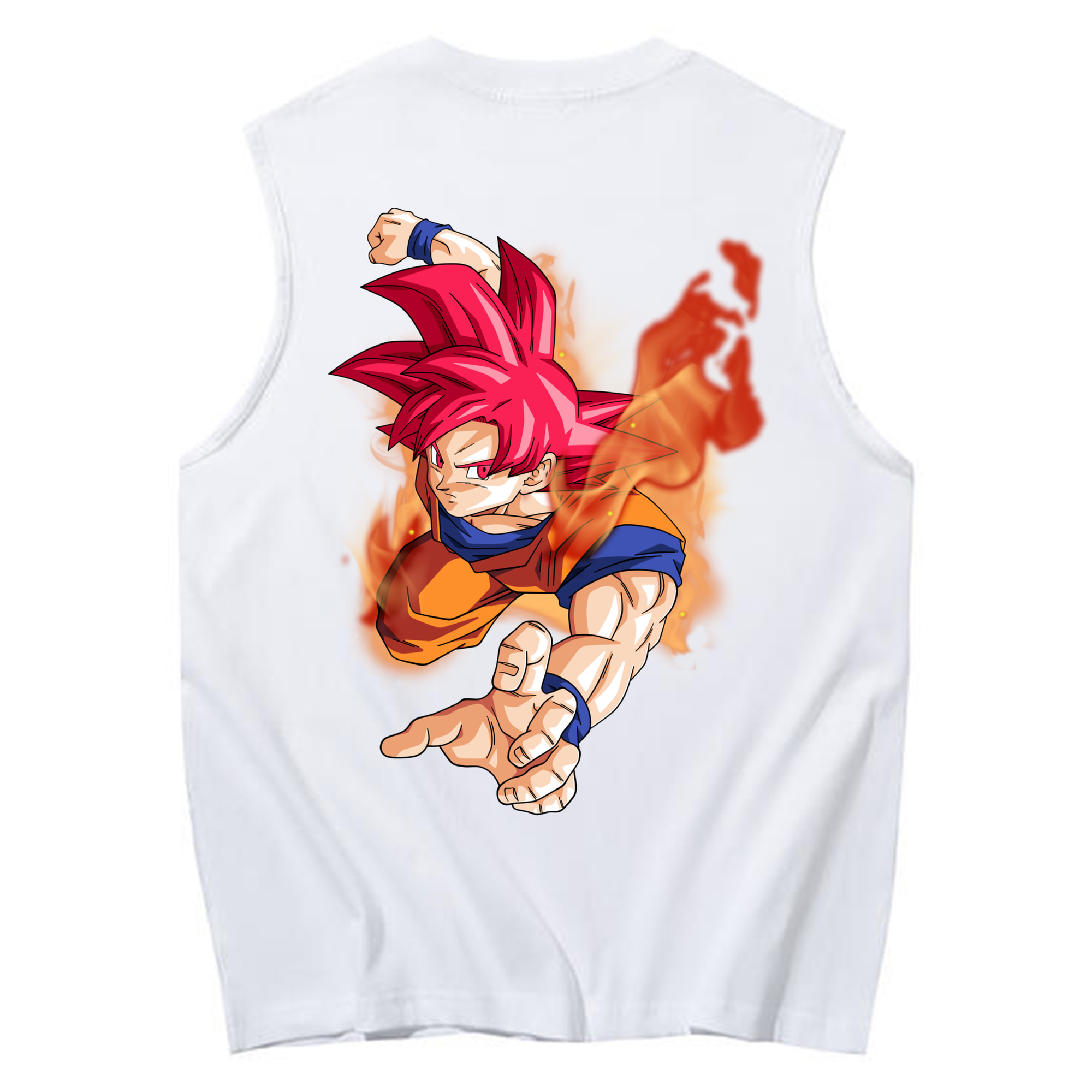 （画像用） ドラゴンボール 孫悟空（そん ごくう）Son Goku カカロット DRAGON BALL Kakarotto コットン100％タンクトップ（背面プリント）