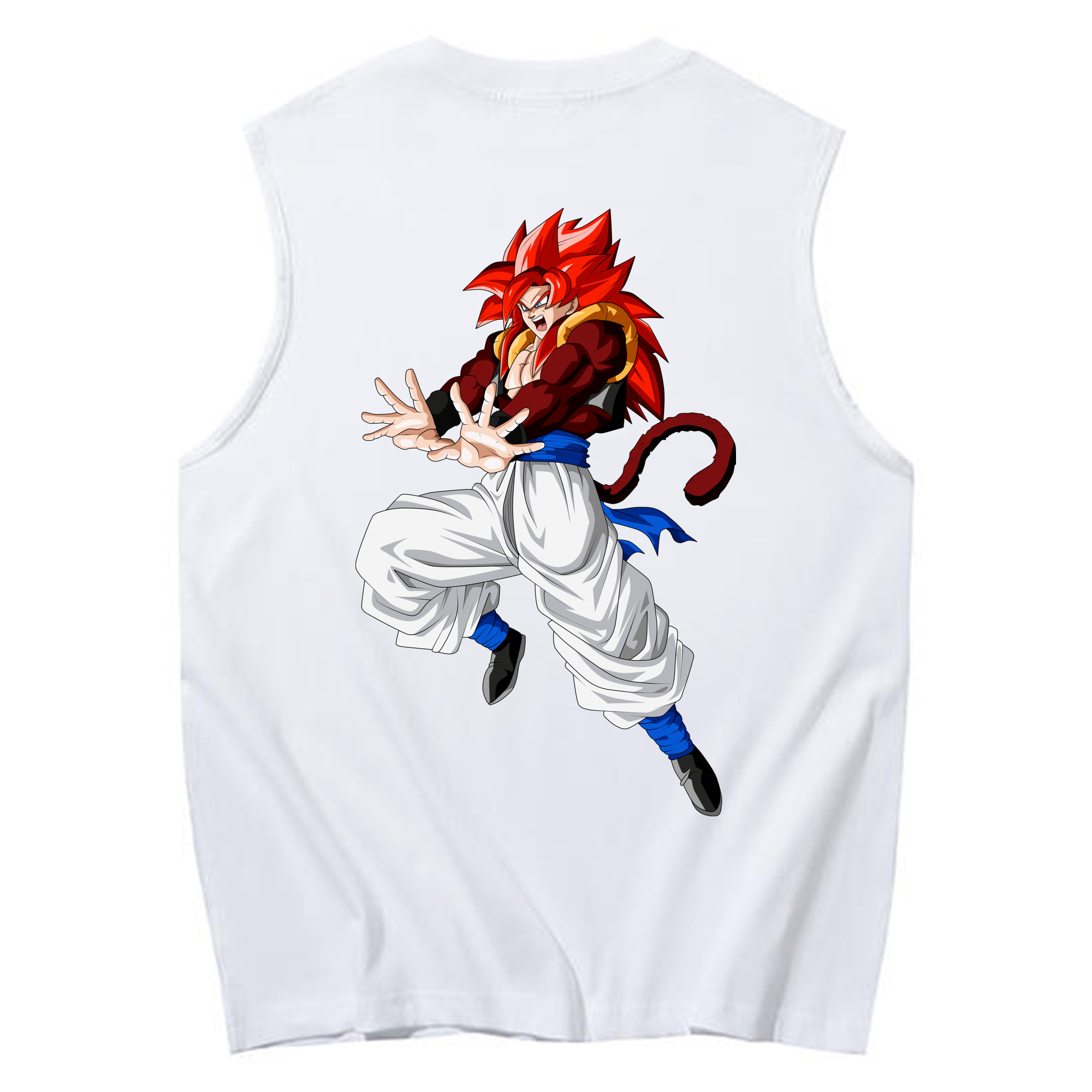 （画像用） ドラゴンボール 孫悟空（そん ごくう）Son Goku カカロット DRAGON BALL Kakarotto コットン100％タンクトップ（背面プリント）