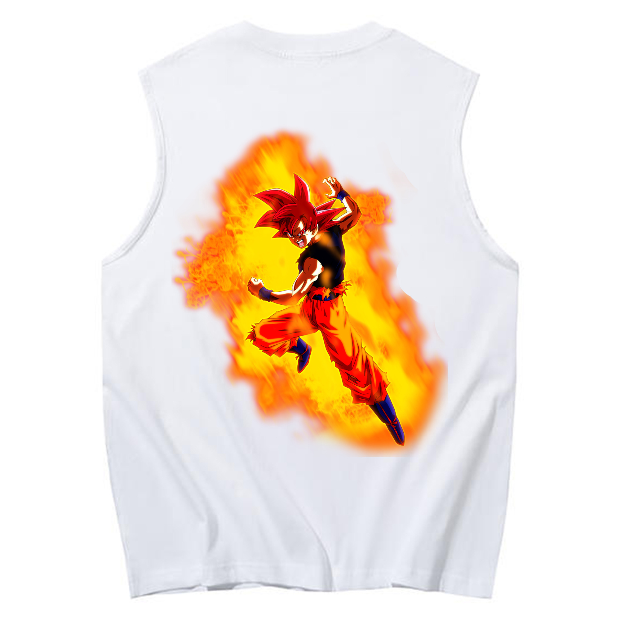 （画像用） ドラゴンボール 孫悟空（そん ごくう）Son Goku カカロット DRAGON BALL Kakarotto コットン100％タンクトップ（背面プリント）
