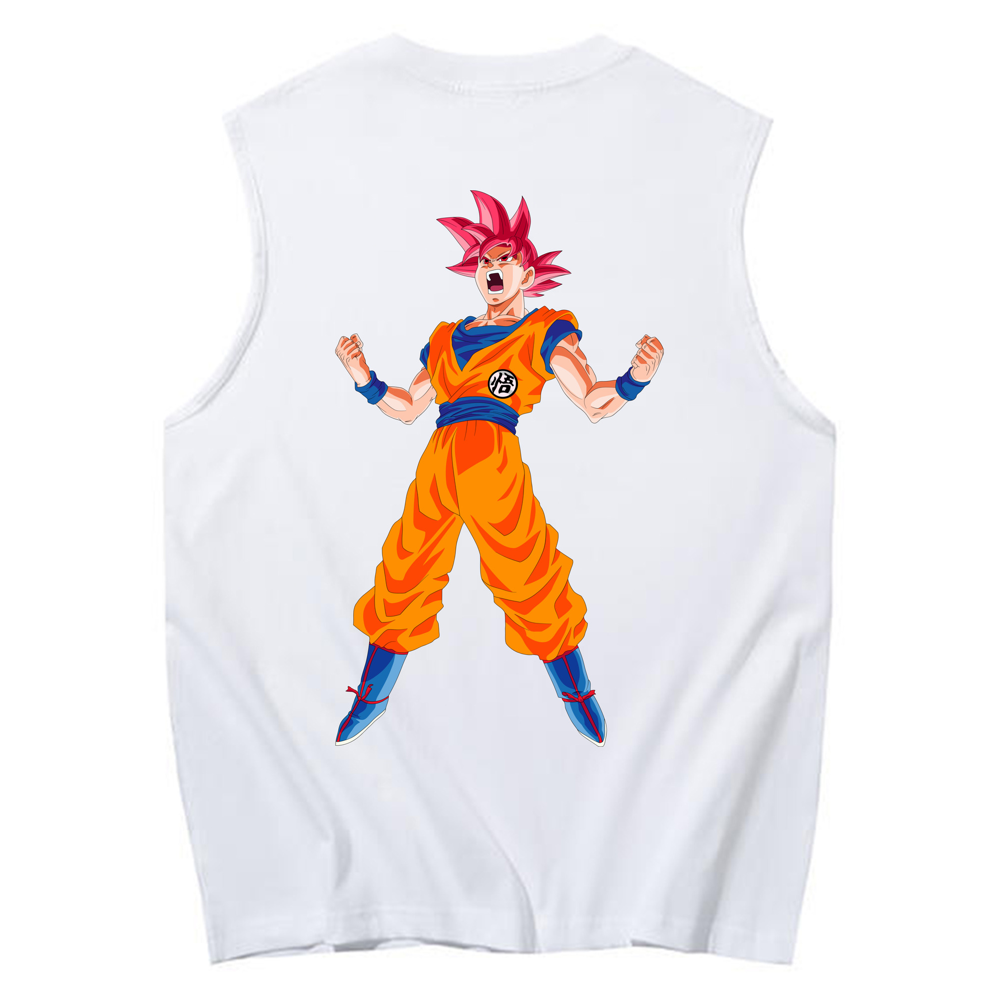 （画像用） ドラゴンボール 孫悟空（そん ごくう）Son Goku カカロット DRAGON BALL Kakarotto コットン100％タンクトップ（背面プリント）