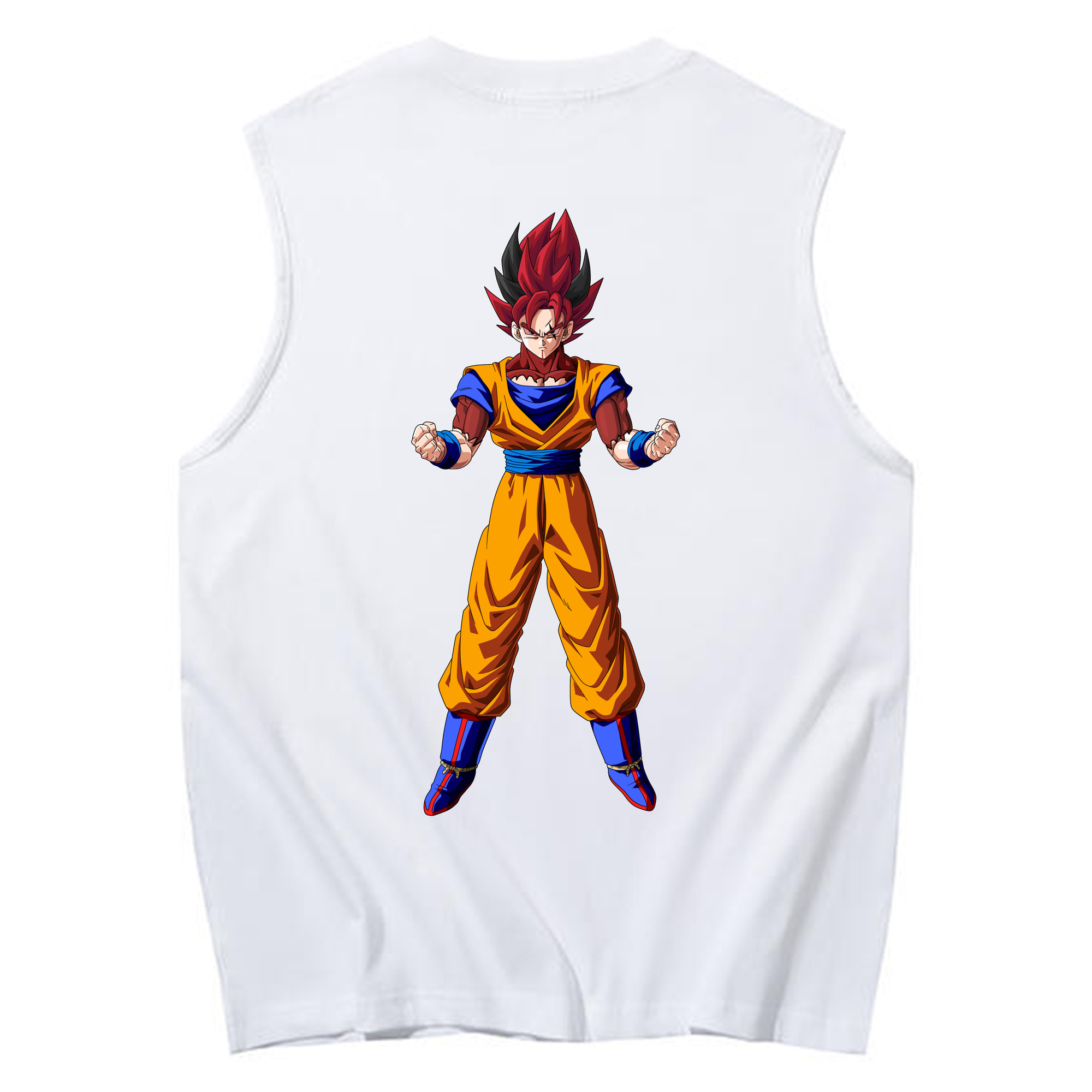 （画像用） ドラゴンボール 孫悟空（そん ごくう）Son Goku カカロット DRAGON BALL Kakarotto コットン100％タンクトップ（背面プリント）