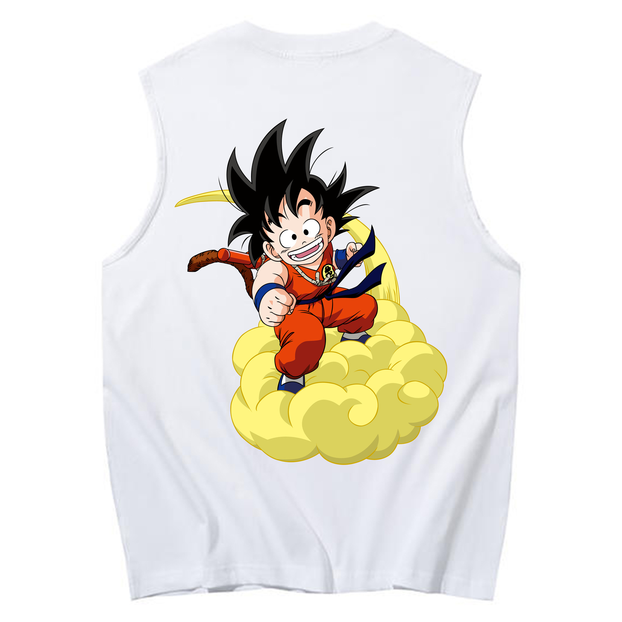（画像用） ドラゴンボール 孫悟空（そん ごくう）Son Goku カカロット DRAGON BALL Kakarotto コットン100％タンクトップ（背面プリント）