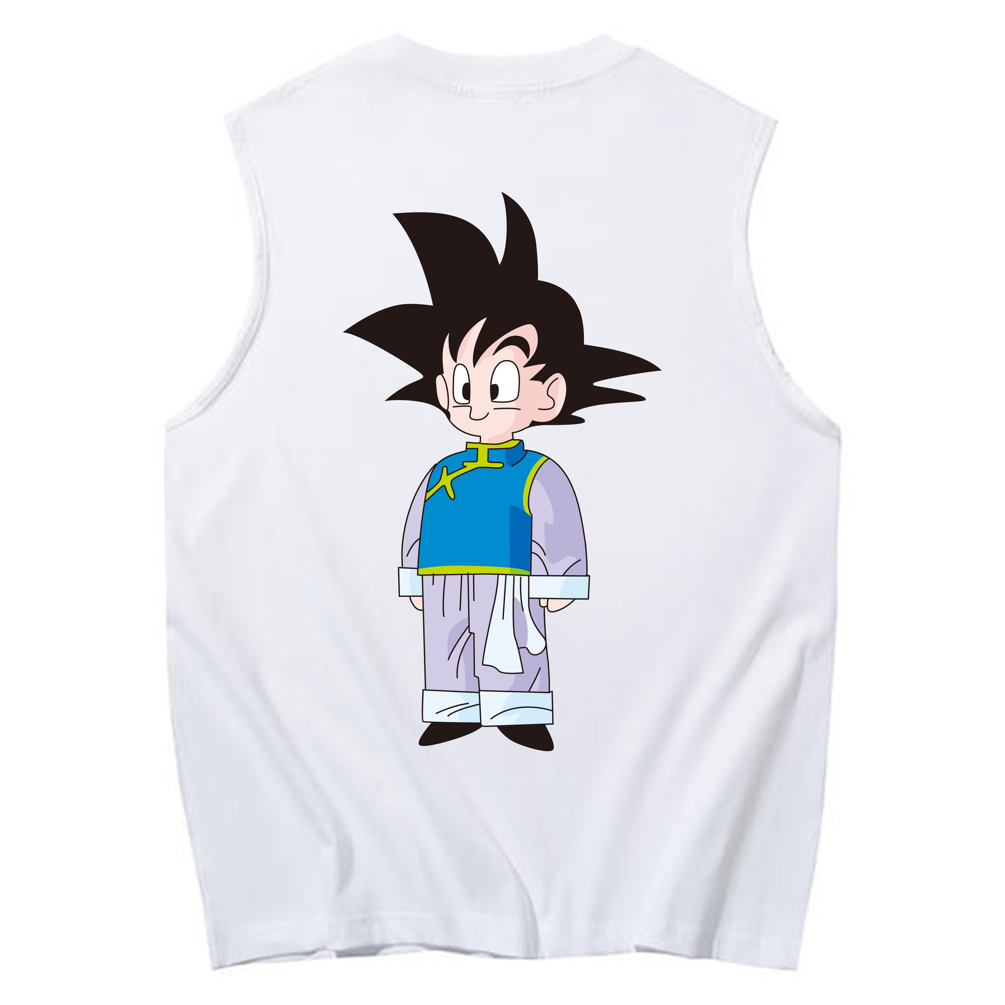 （画像用） ドラゴンボール 孫悟空（そん ごくう）Son Goku カカロット DRAGON BALL Kakarotto コットン100％タンクトップ（背面プリント）