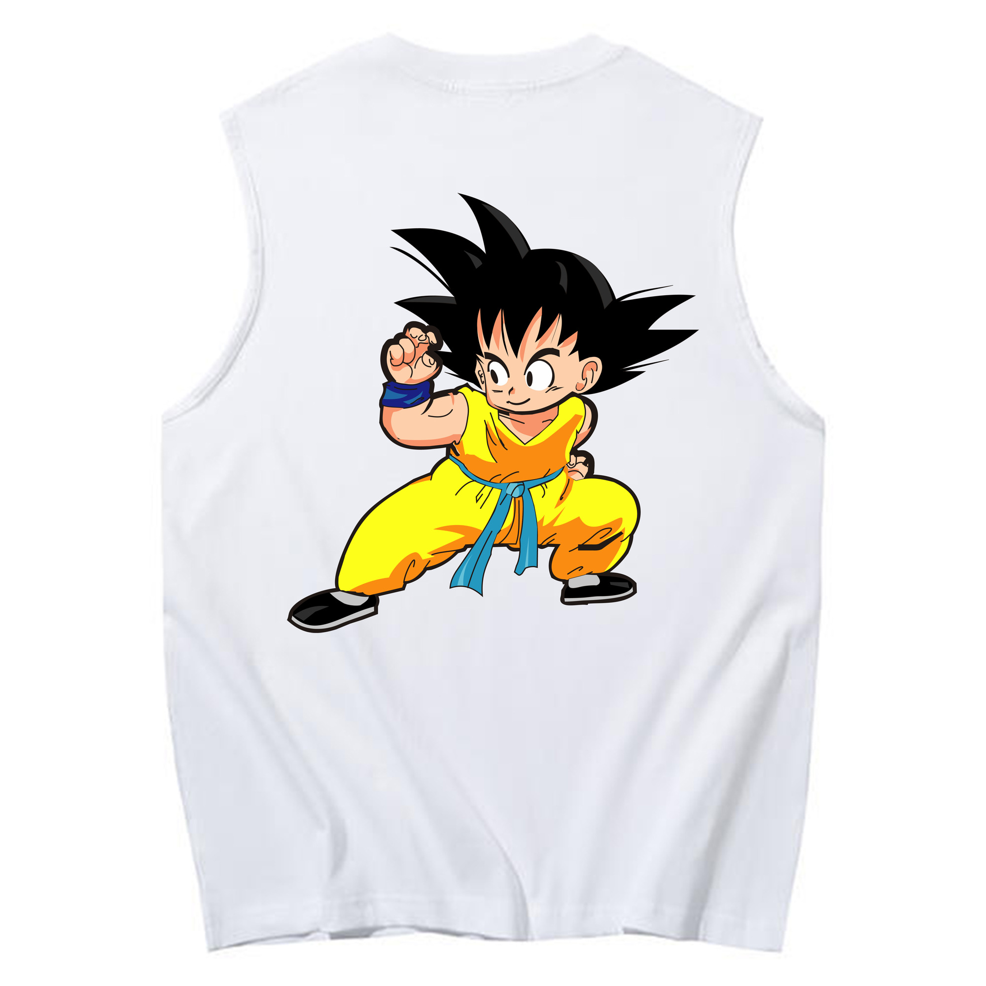 （画像用） ドラゴンボール 孫悟空（そん ごくう）Son Goku カカロット DRAGON BALL Kakarotto コットン100％タンクトップ（背面プリント）