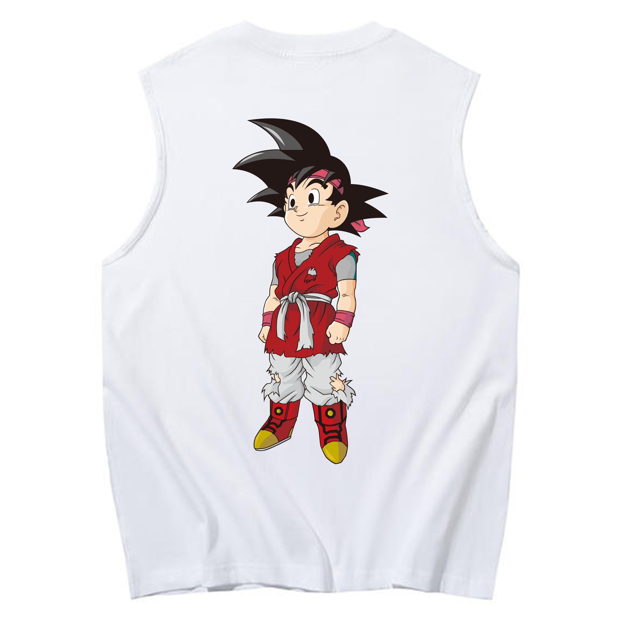 （画像用） ドラゴンボール 孫悟空（そん ごくう）Son Goku カカロット DRAGON BALL Kakarotto コットン100％タンクトップ（背面プリント）