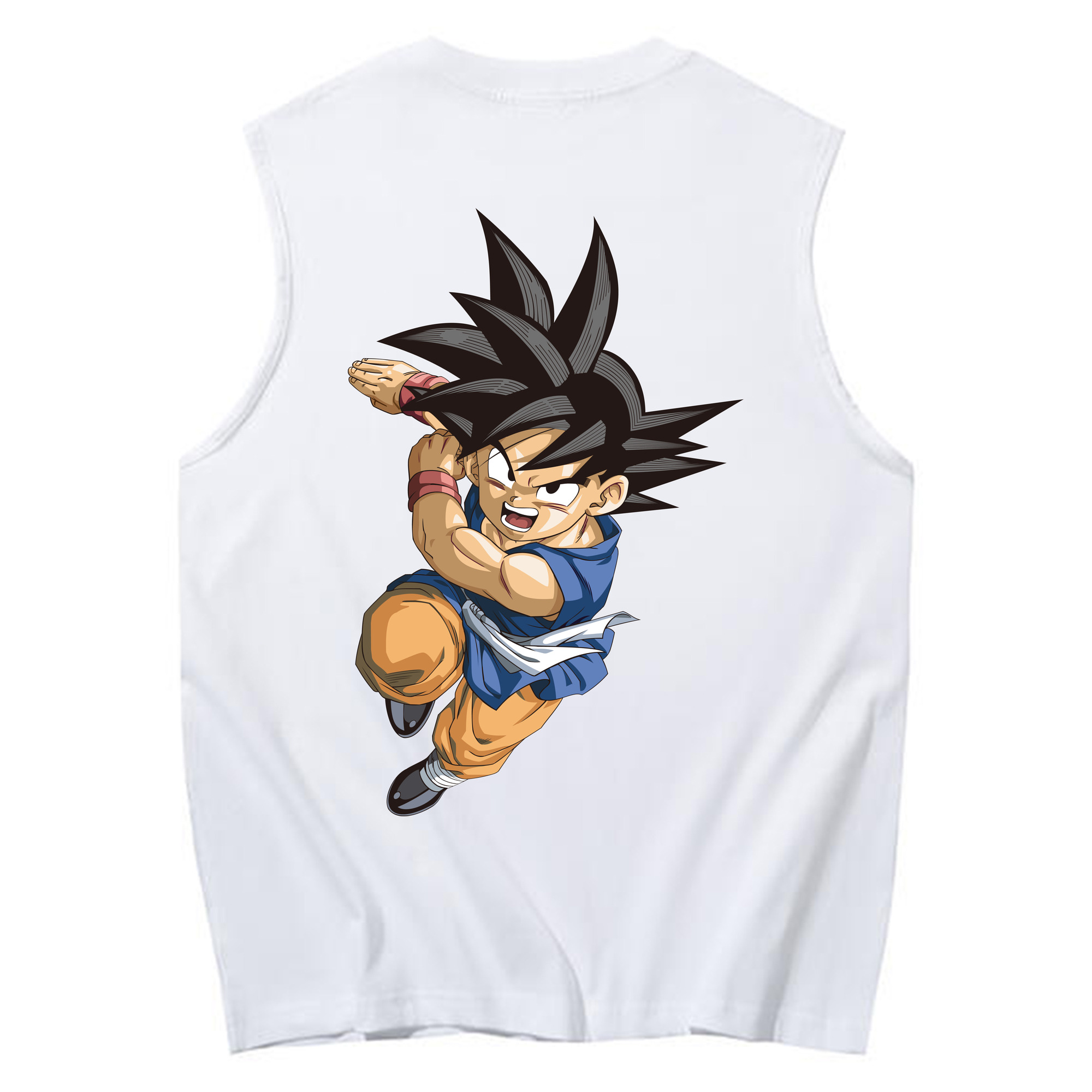 （画像用） ドラゴンボール 孫悟空（そん ごくう）Son Goku カカロット DRAGON BALL Kakarotto コットン100％タンクトップ（背面プリント）