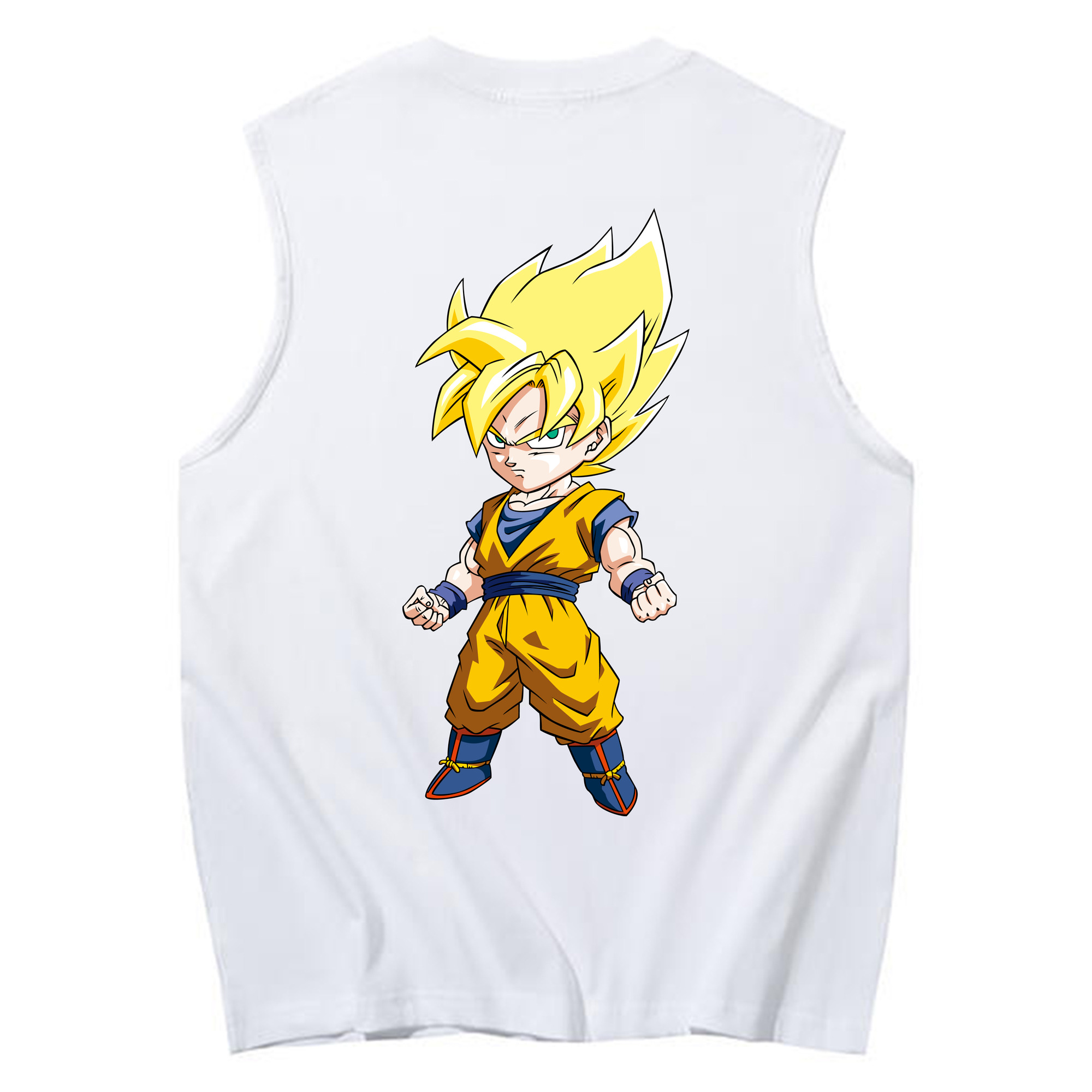 （画像用） ドラゴンボール 孫悟空（そん ごくう）Son Goku カカロット DRAGON BALL Kakarotto コットン100％タンクトップ（背面プリント）
