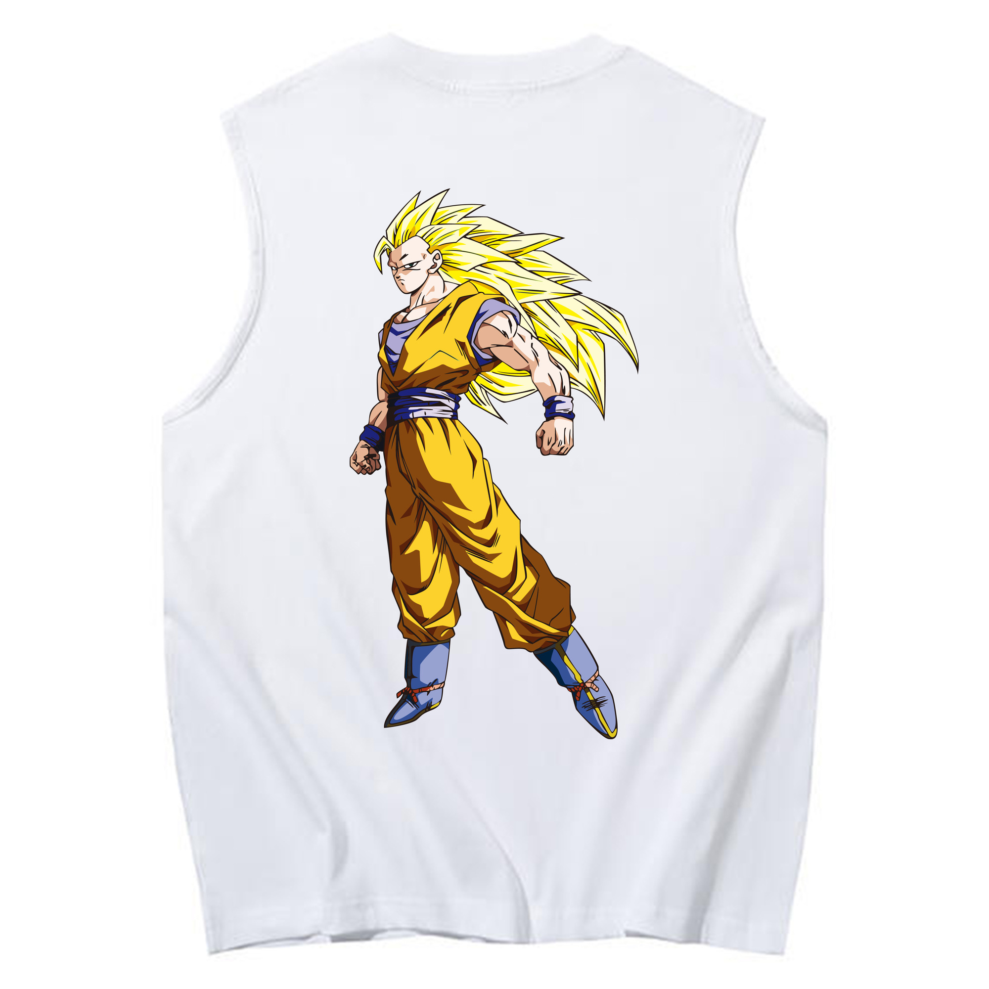 （画像用） ドラゴンボール 孫悟空（そん ごくう）Son Goku カカロット DRAGON BALL Kakarotto コットン100％タンクトップ（背面プリント）