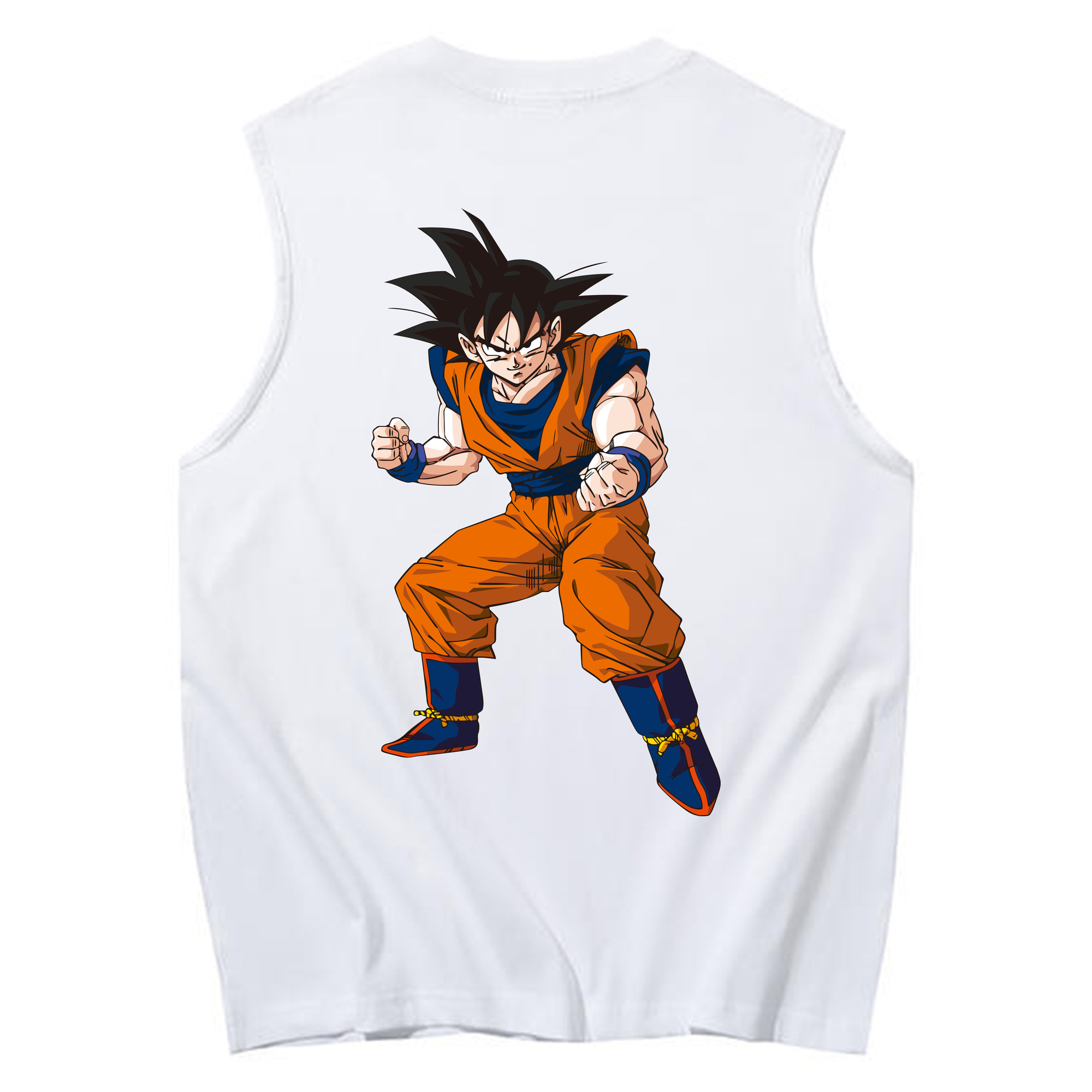 （画像用） ドラゴンボール 孫悟空（そん ごくう）Son Goku カカロット DRAGON BALL Kakarotto コットン100％タンクトップ（背面プリント）
