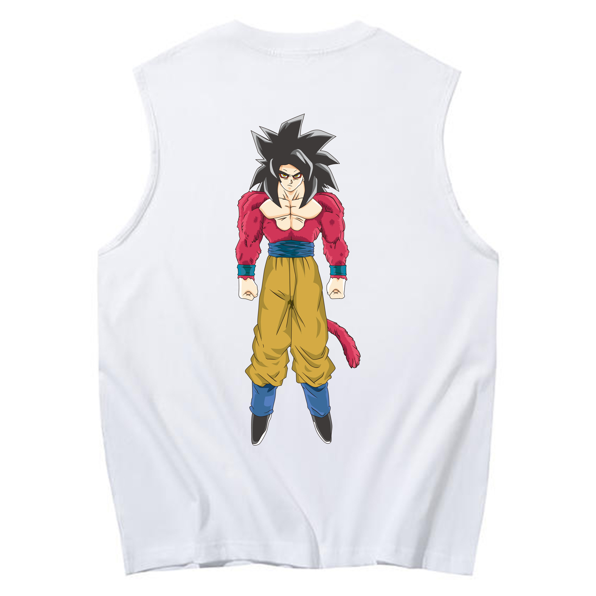 （画像用） ドラゴンボール 孫悟空（そん ごくう）Son Goku カカロット DRAGON BALL Kakarotto コットン100％タンクトップ（背面プリント）