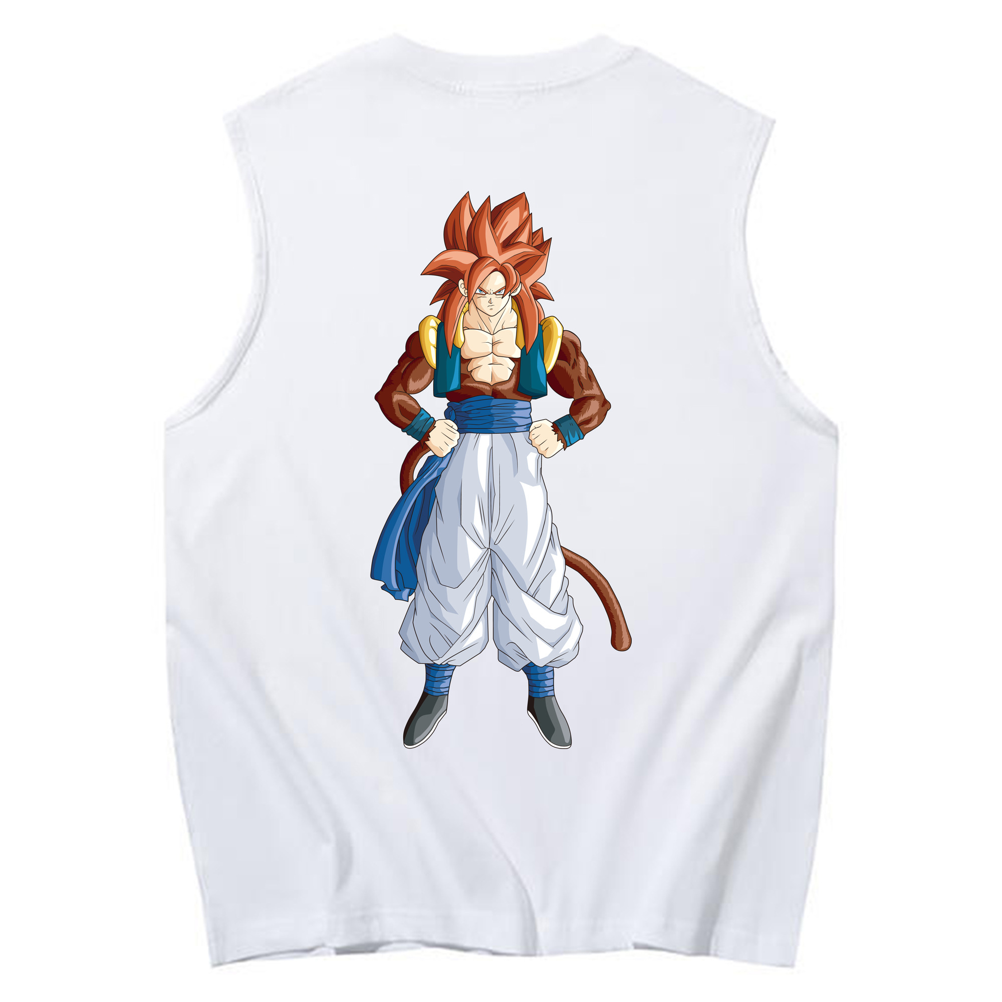 （画像用） ドラゴンボール 孫悟空（そん ごくう）Son Goku カカロット DRAGON BALL Kakarotto コットン100％タンクトップ（背面プリント）