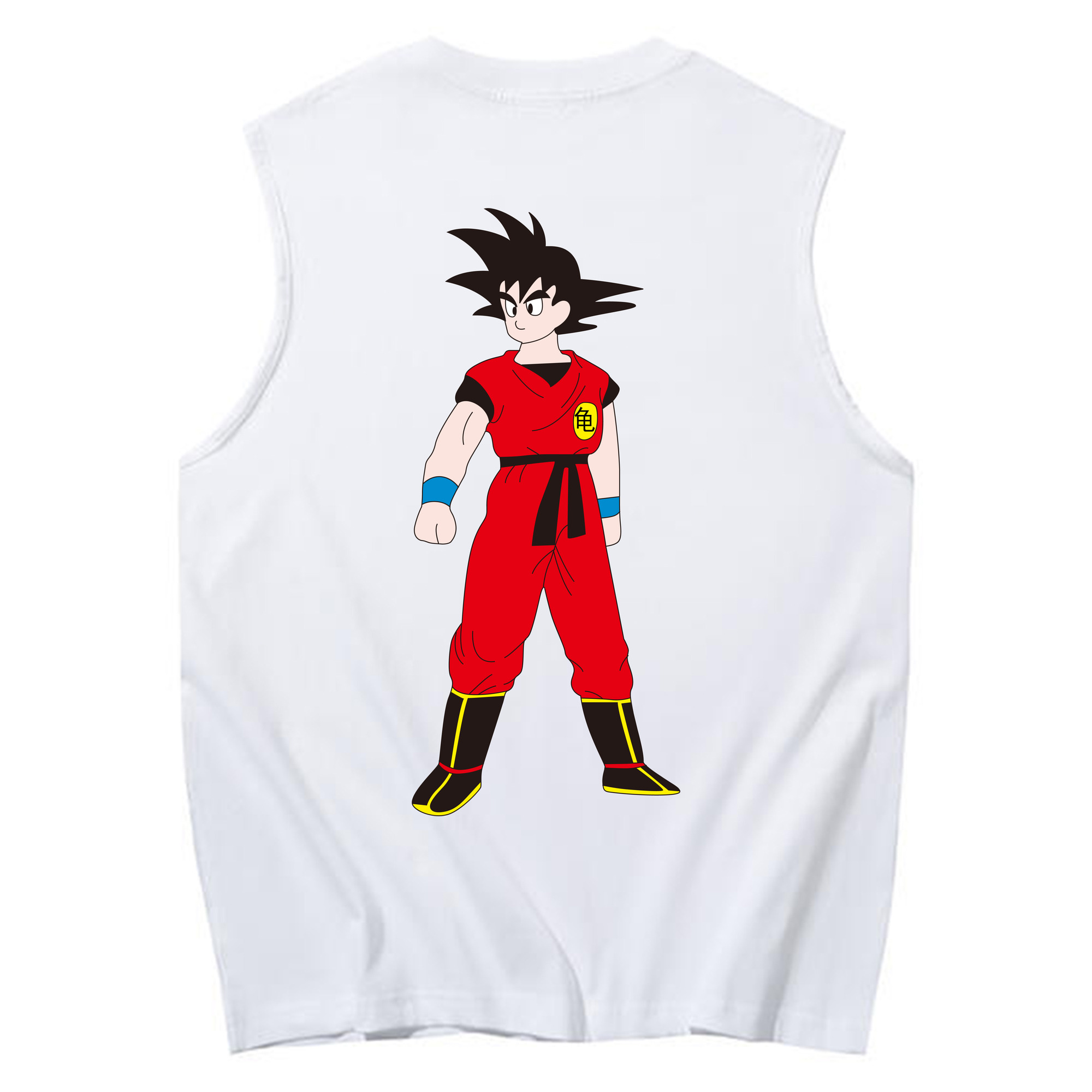 （画像用） ドラゴンボール 孫悟空（そん ごくう）Son Goku カカロット DRAGON BALL Kakarotto コットン100％タンクトップ（背面プリント）