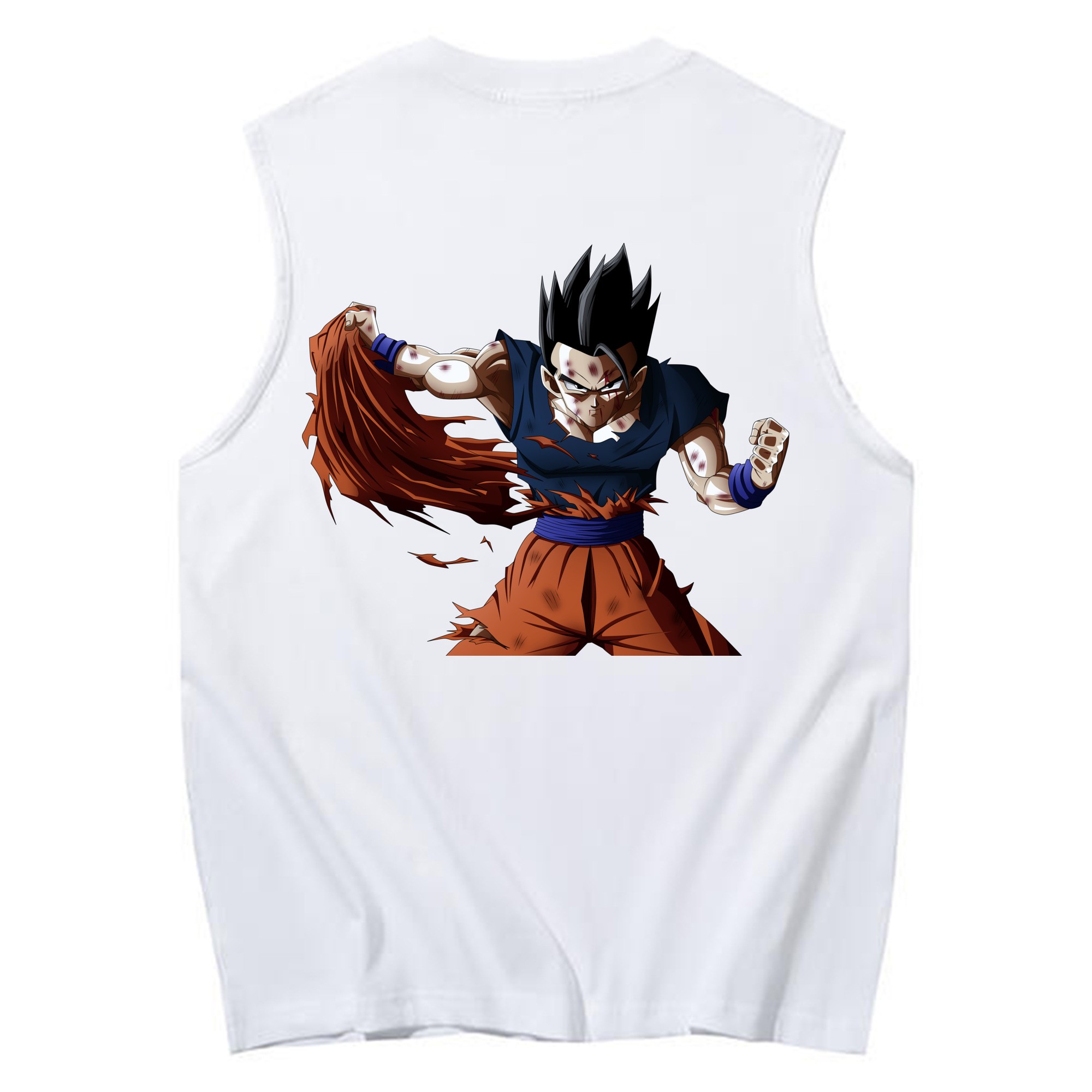 （画像用） ドラゴンボール ベジータ四世（Bejīta Yonsei）DRAGON BALL Vegeta IV コットン100％タンクトップ（背面プリント）