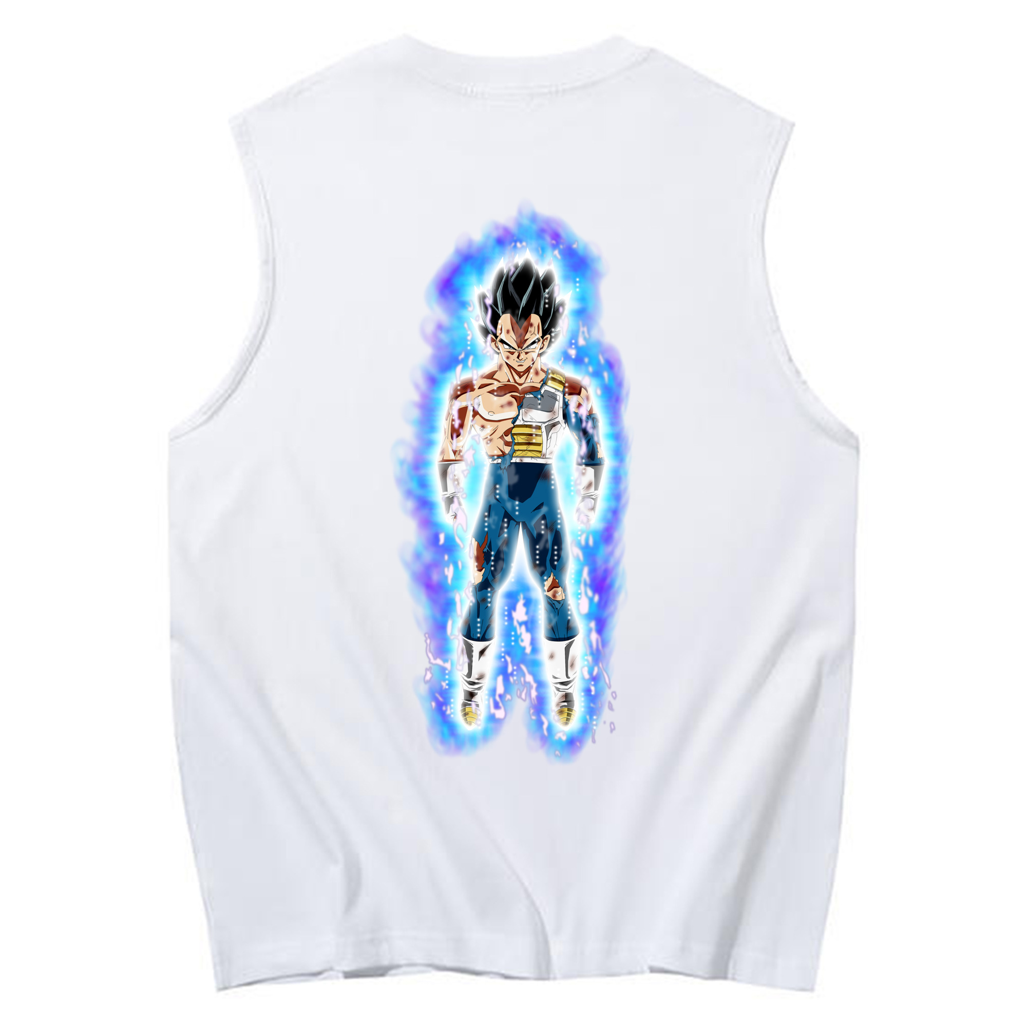 （画像用） ドラゴンボール ベジータ四世（Bejīta Yonsei）DRAGON BALL Vegeta IV コットン100％タンクトップ（背面プリント）
