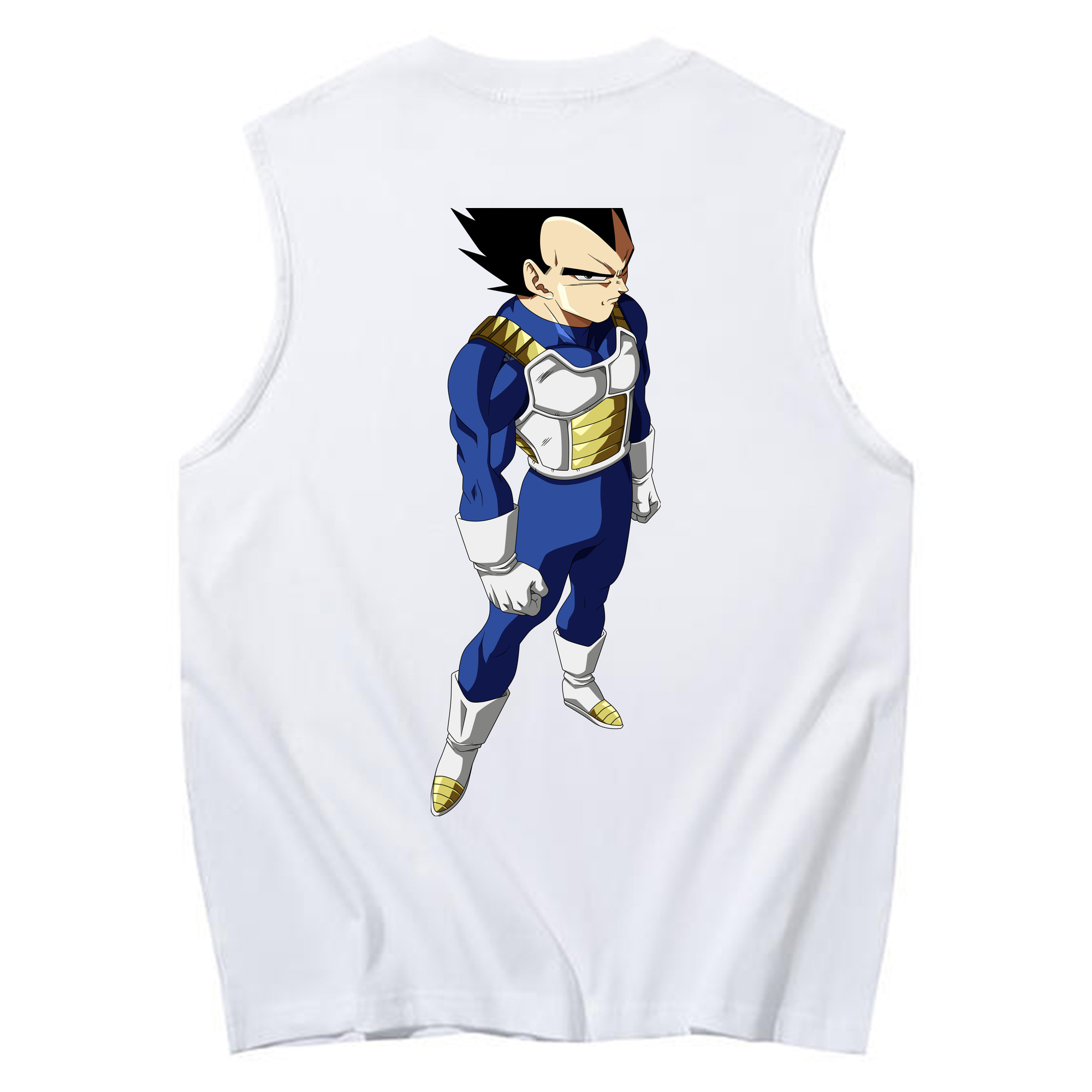 （画像用） ドラゴンボール ベジータ四世（Bejīta Yonsei）DRAGON BALL Vegeta IV コットン100％タンクトップ（背面プリント）