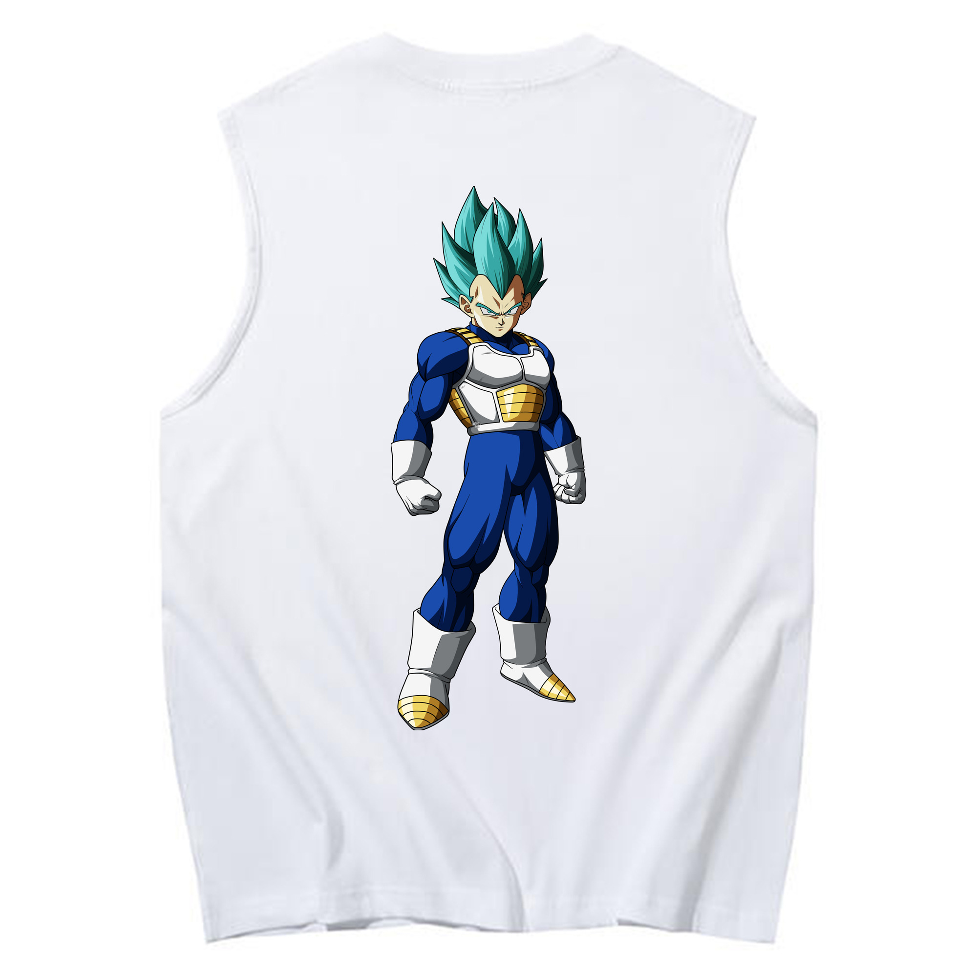 （画像用） ドラゴンボール ベジータ四世（Bejīta Yonsei）DRAGON BALL Vegeta IV コットン100％タンクトップ（背面プリント）