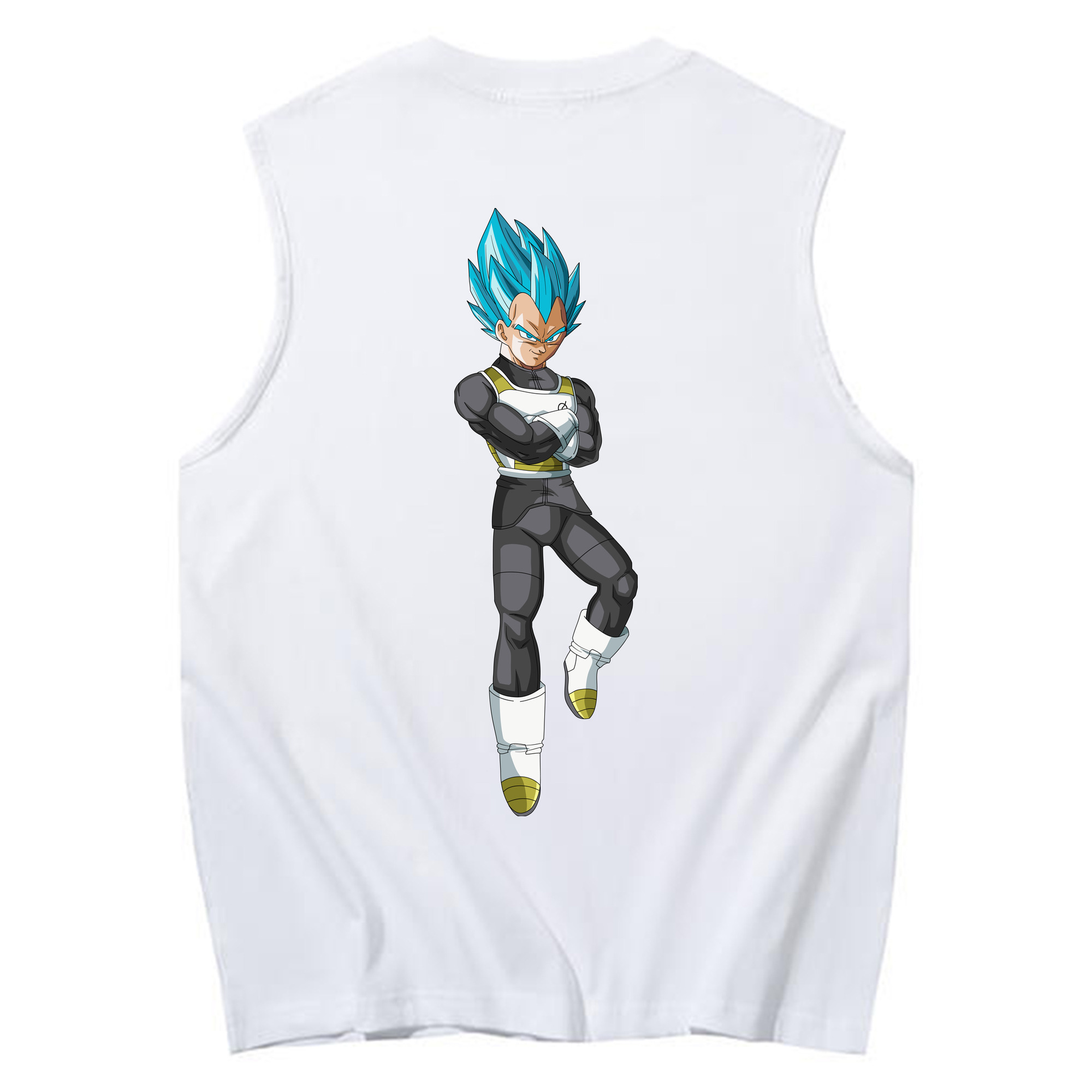 （画像用） ドラゴンボール ベジータ四世（Bejīta Yonsei）DRAGON BALL Vegeta IV コットン100％タンクトップ（背面プリント）