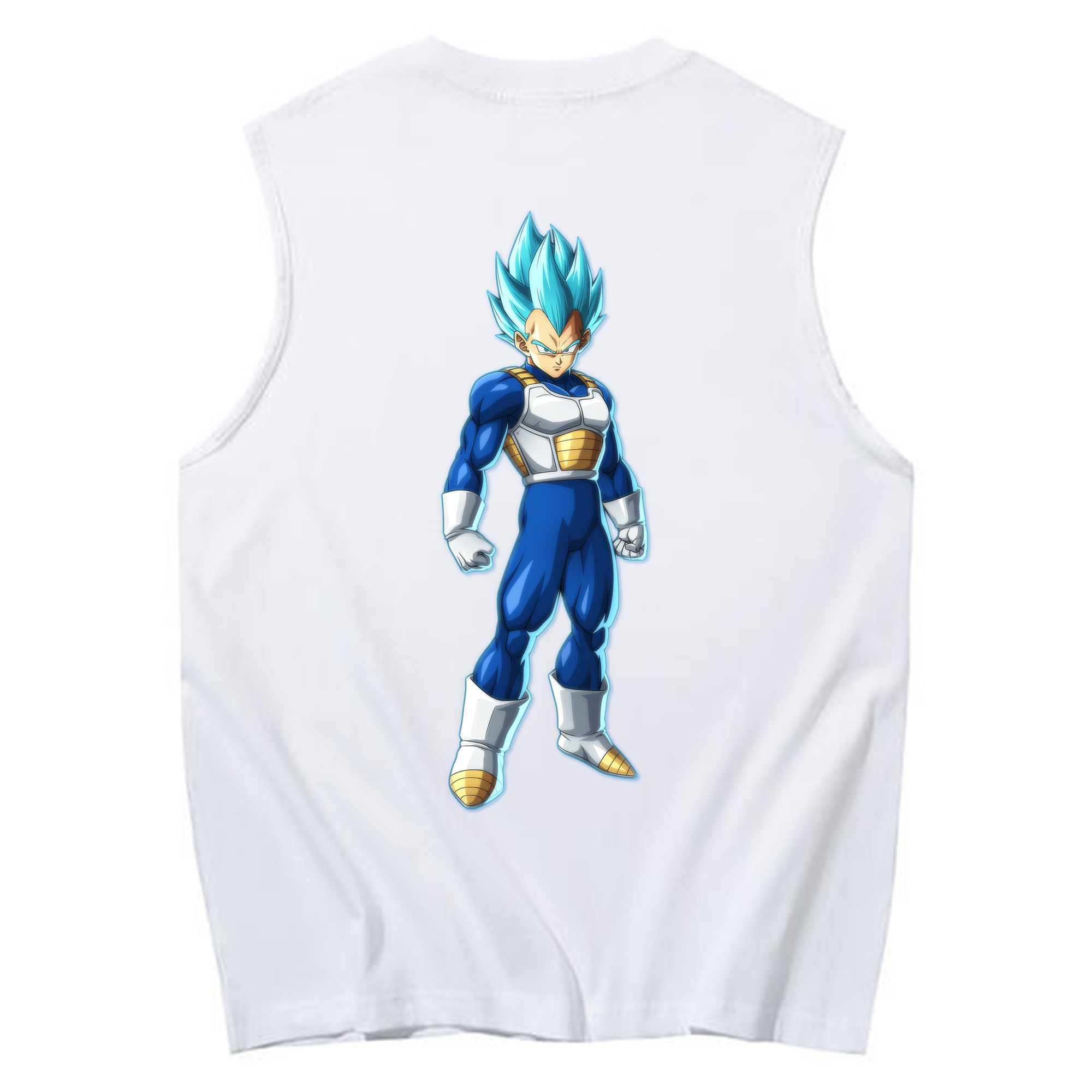 （画像用） ドラゴンボール ベジータ四世（Bejīta Yonsei）DRAGON BALL Vegeta IV コットン100％タンクトップ（背面プリント）