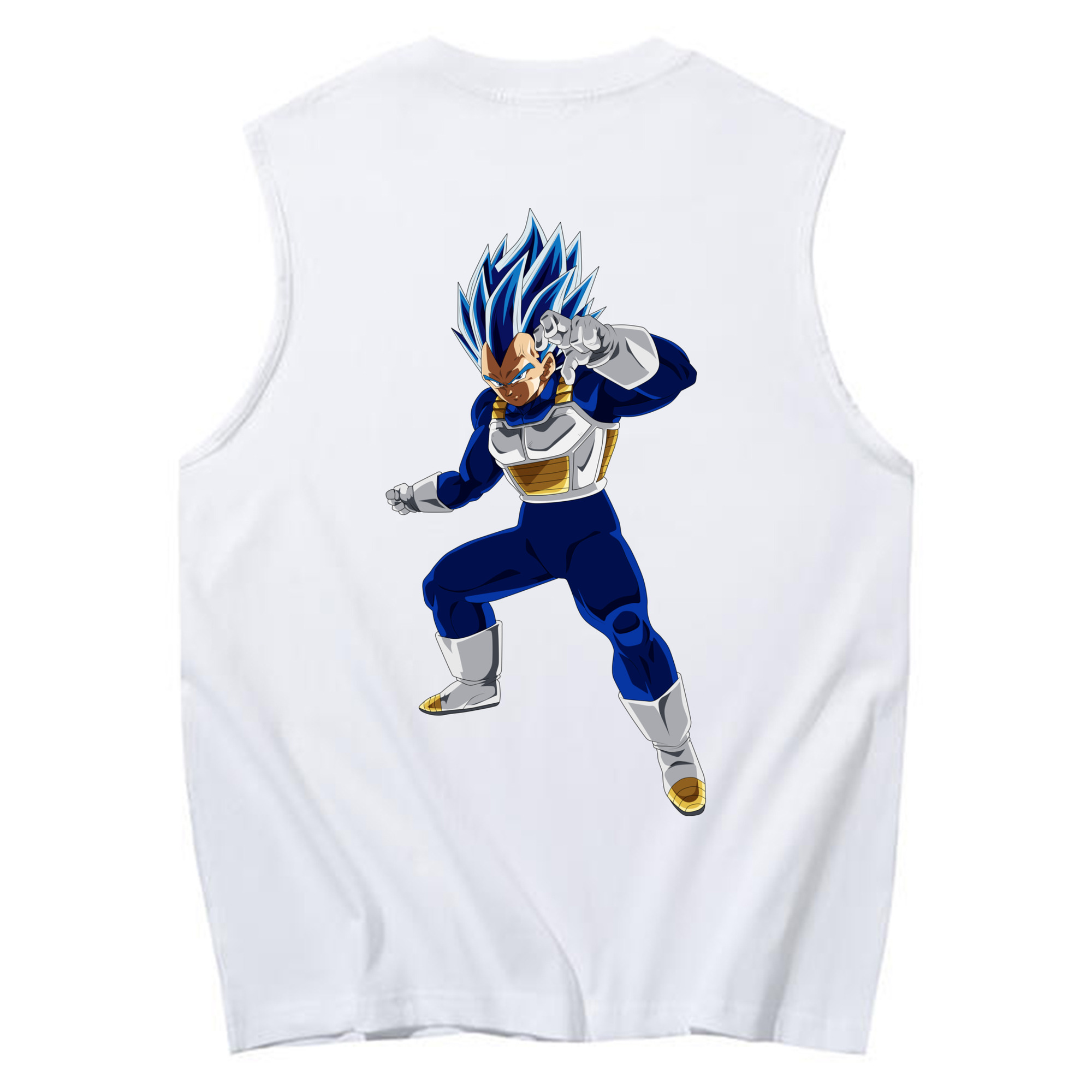 （画像用） ドラゴンボール ベジータ四世（Bejīta Yonsei）DRAGON BALL Vegeta IV コットン100％タンクトップ（背面プリント）