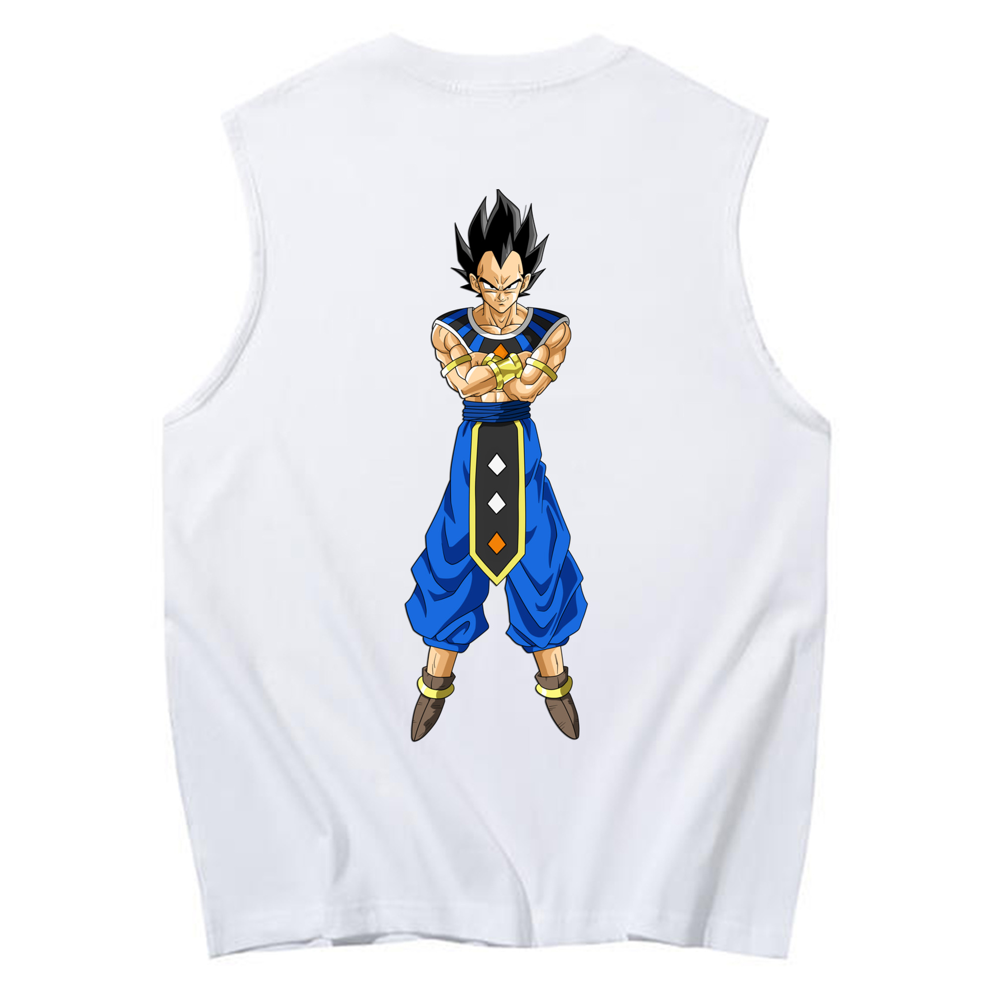 （画像用） ドラゴンボール ベジータ四世（Bejīta Yonsei）DRAGON BALL Vegeta IV コットン100％タンクトップ（背面プリント）