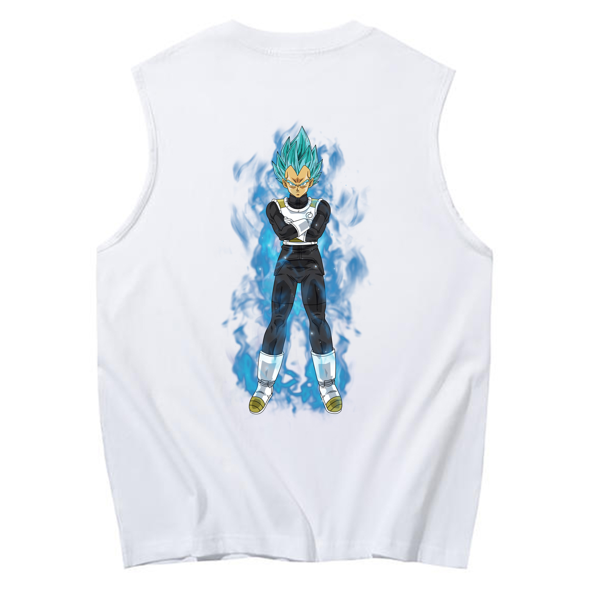 （画像用） ドラゴンボール ベジータ四世（Bejīta Yonsei）DRAGON BALL Vegeta IV コットン100％タンクトップ（背面プリント）