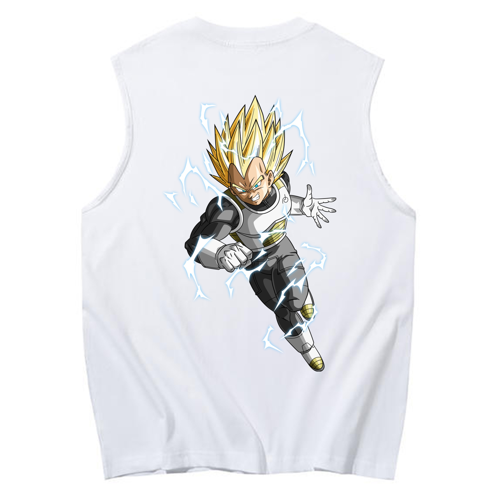（画像用） ドラゴンボール ベジータ四世（Bejīta Yonsei）DRAGON BALL Vegeta IV コットン100％タンクトップ（背面プリント）