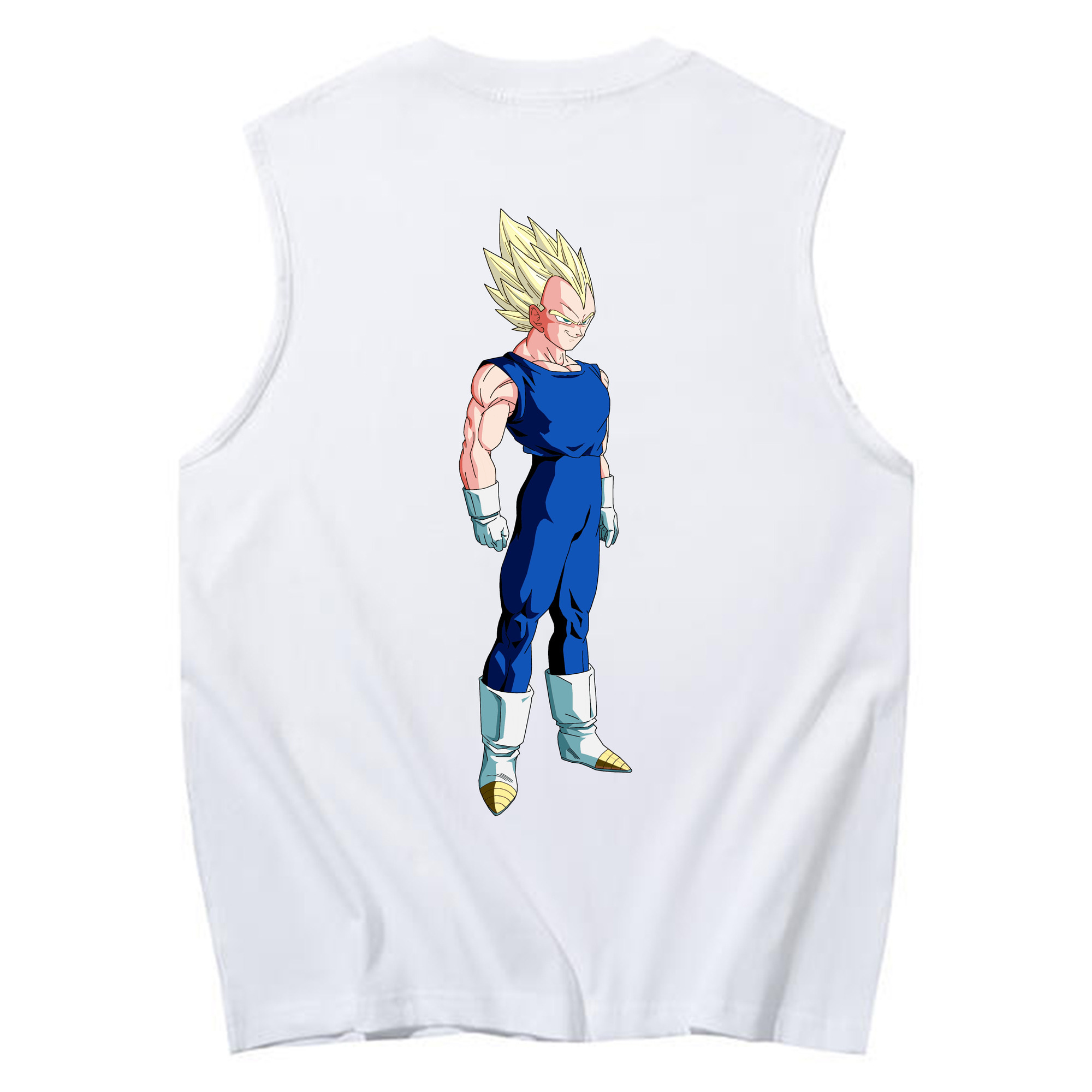 （画像用） ドラゴンボール ベジータ四世（Bejīta Yonsei）DRAGON BALL Vegeta IV コットン100％タンクトップ（背面プリント）