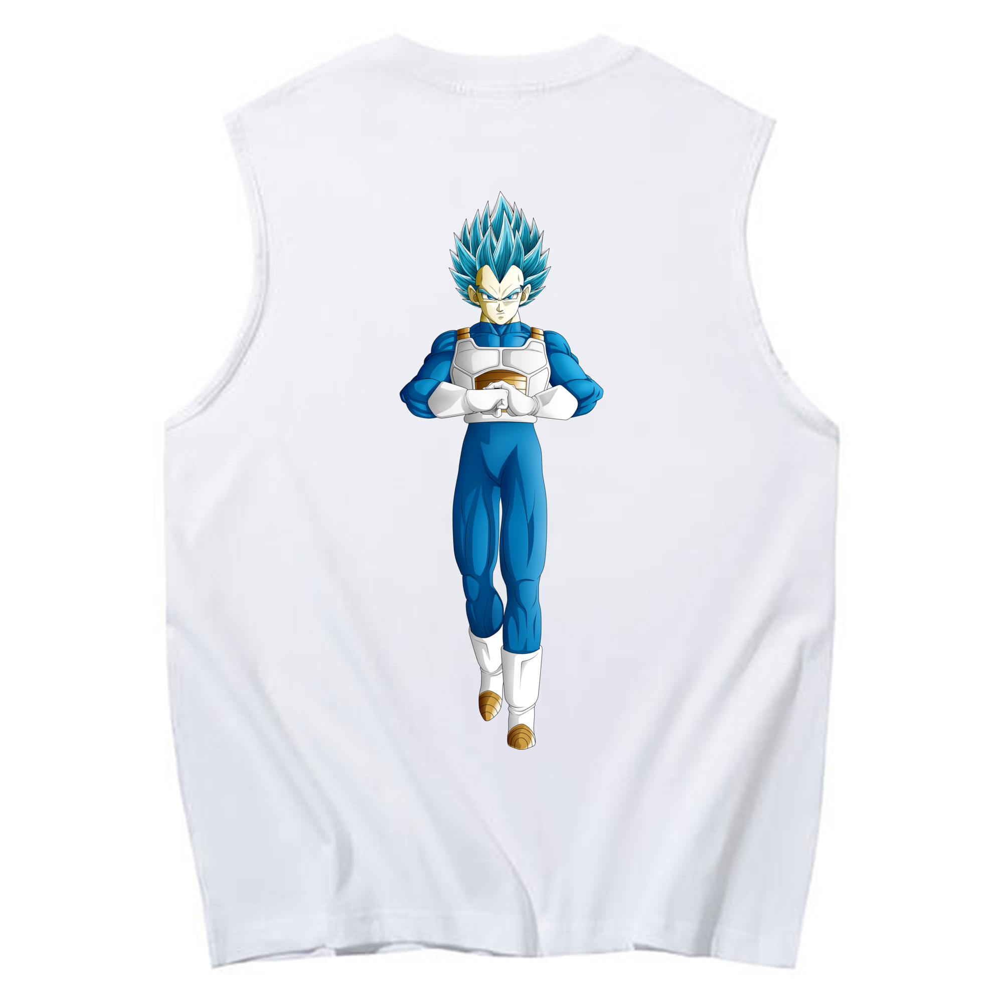 （画像用） ドラゴンボール ベジータ四世（Bejīta Yonsei）DRAGON BALL Vegeta IV コットン100％タンクトップ（背面プリント）