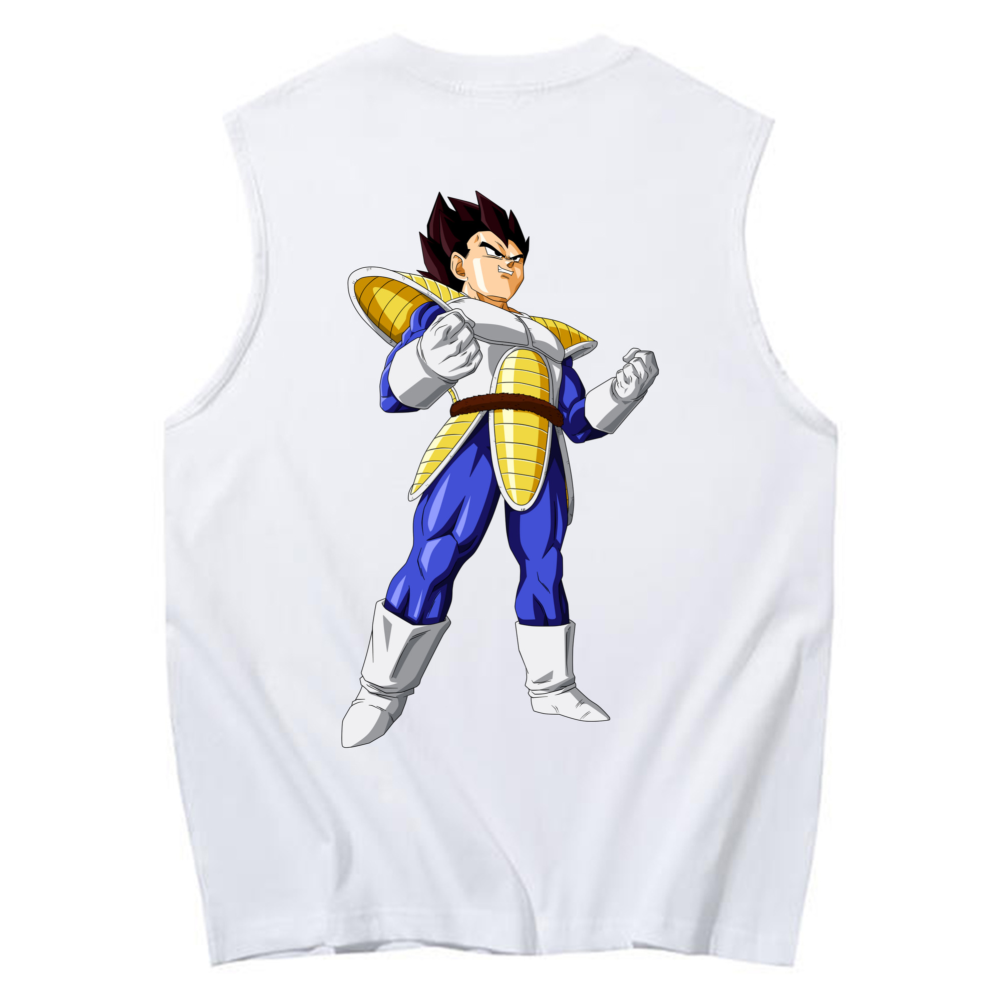（画像用） ドラゴンボール ベジータ四世（Bejīta Yonsei）DRAGON BALL Vegeta IV コットン100％タンクトップ（背面プリント）