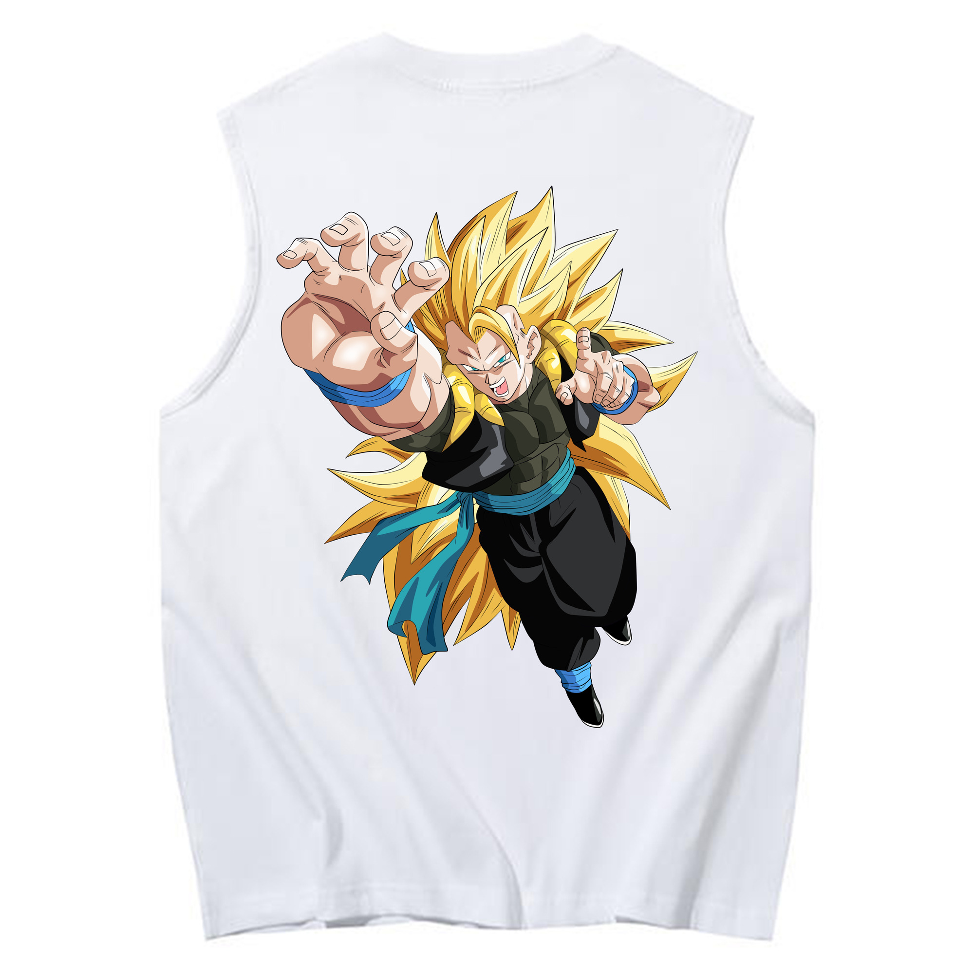 （画像用） ドラゴンボール ベジータ四世（Bejīta Yonsei）DRAGON BALL Vegeta IV コットン100％タンクトップ（背面プリント）