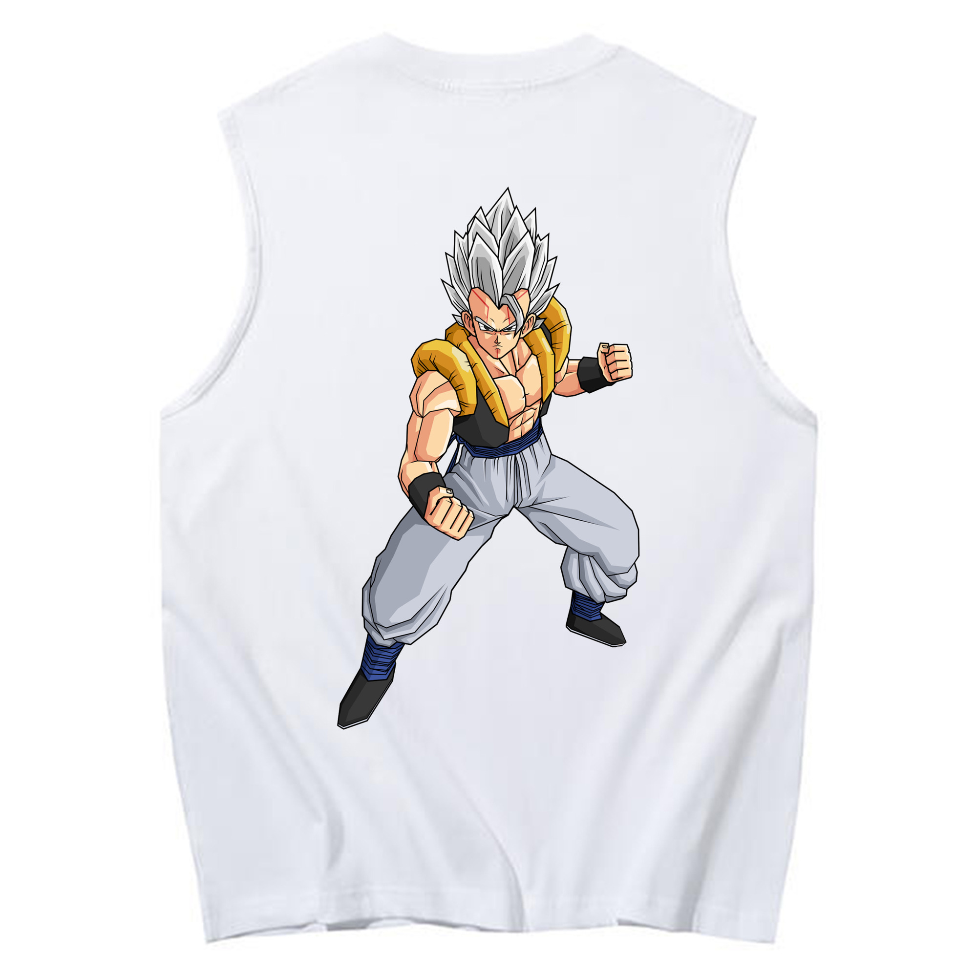 （画像用） ドラゴンボール ベジータ四世（Bejīta Yonsei）DRAGON BALL Vegeta IV コットン100％タンクトップ（背面プリント）