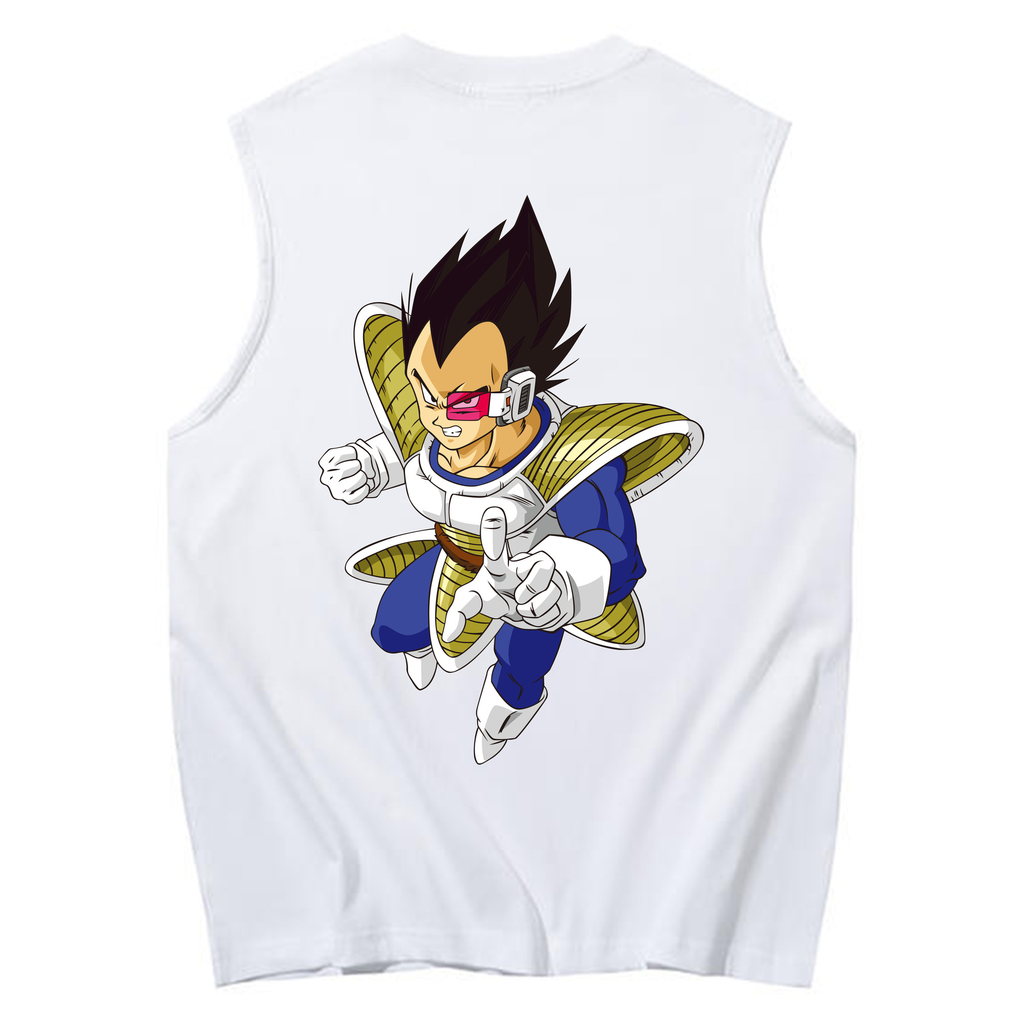 （画像用） ドラゴンボール ベジータ四世（Bejīta Yonsei）DRAGON BALL Vegeta IV コットン100％タンクトップ（背面プリント）