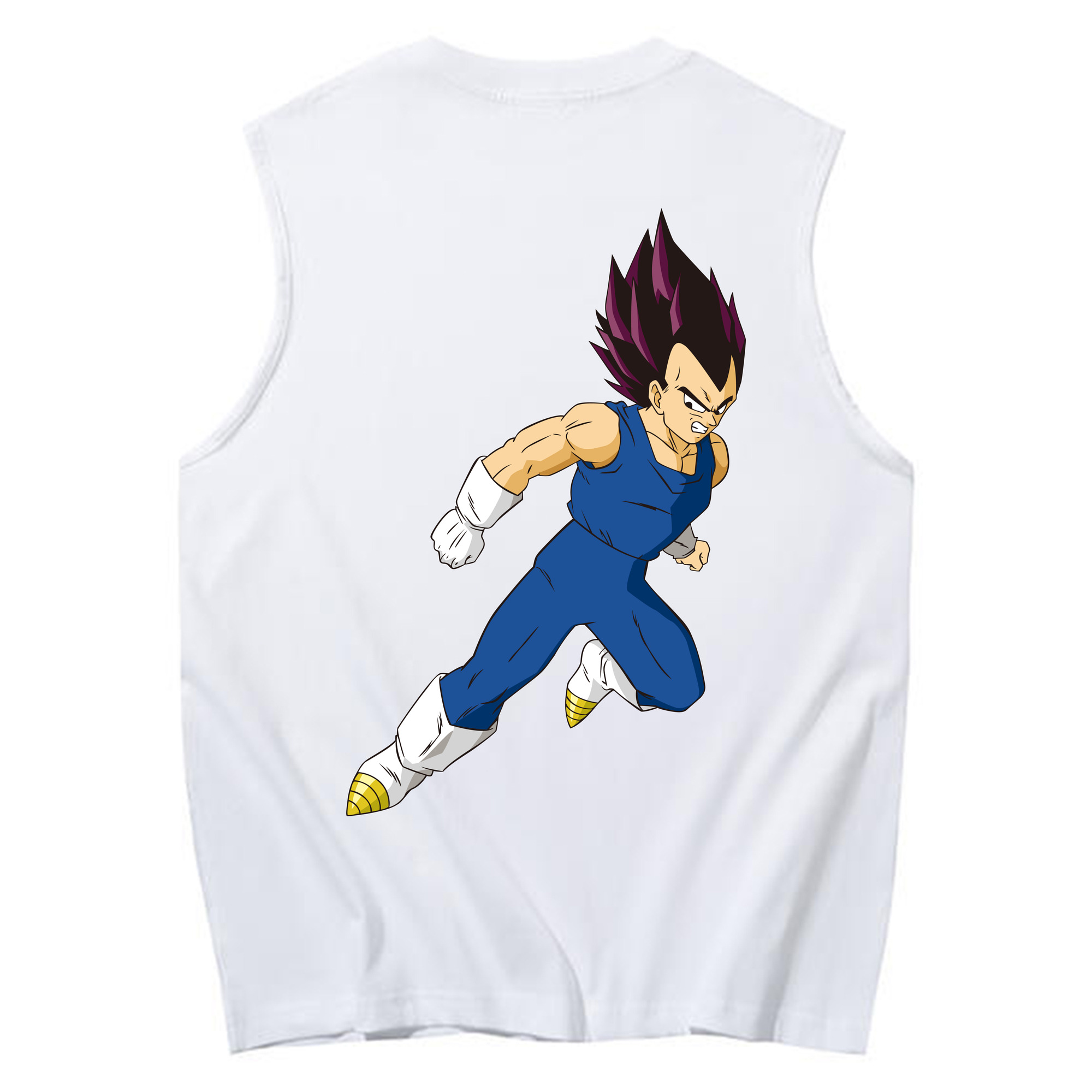 （画像用） ドラゴンボール ベジータ四世（Bejīta Yonsei）DRAGON BALL Vegeta IV コットン100％タンクトップ（背面プリント）
