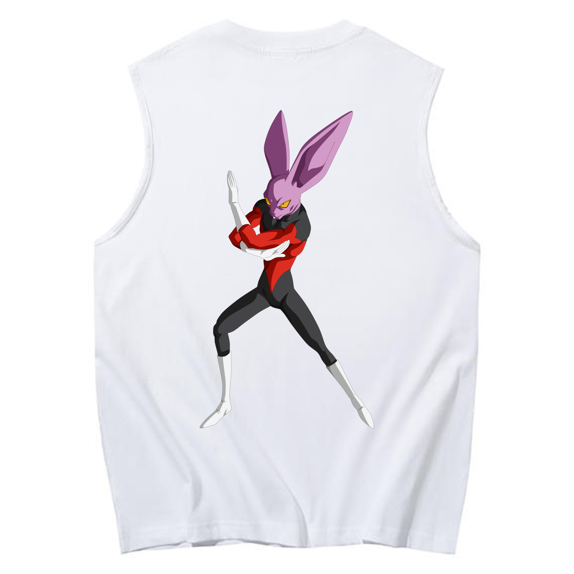 （画像用） ドラゴンボール ビルス 破壊神ビルス DRAGON BALL Beerus Birusu コットン100％タンクトップ（背面プリント）