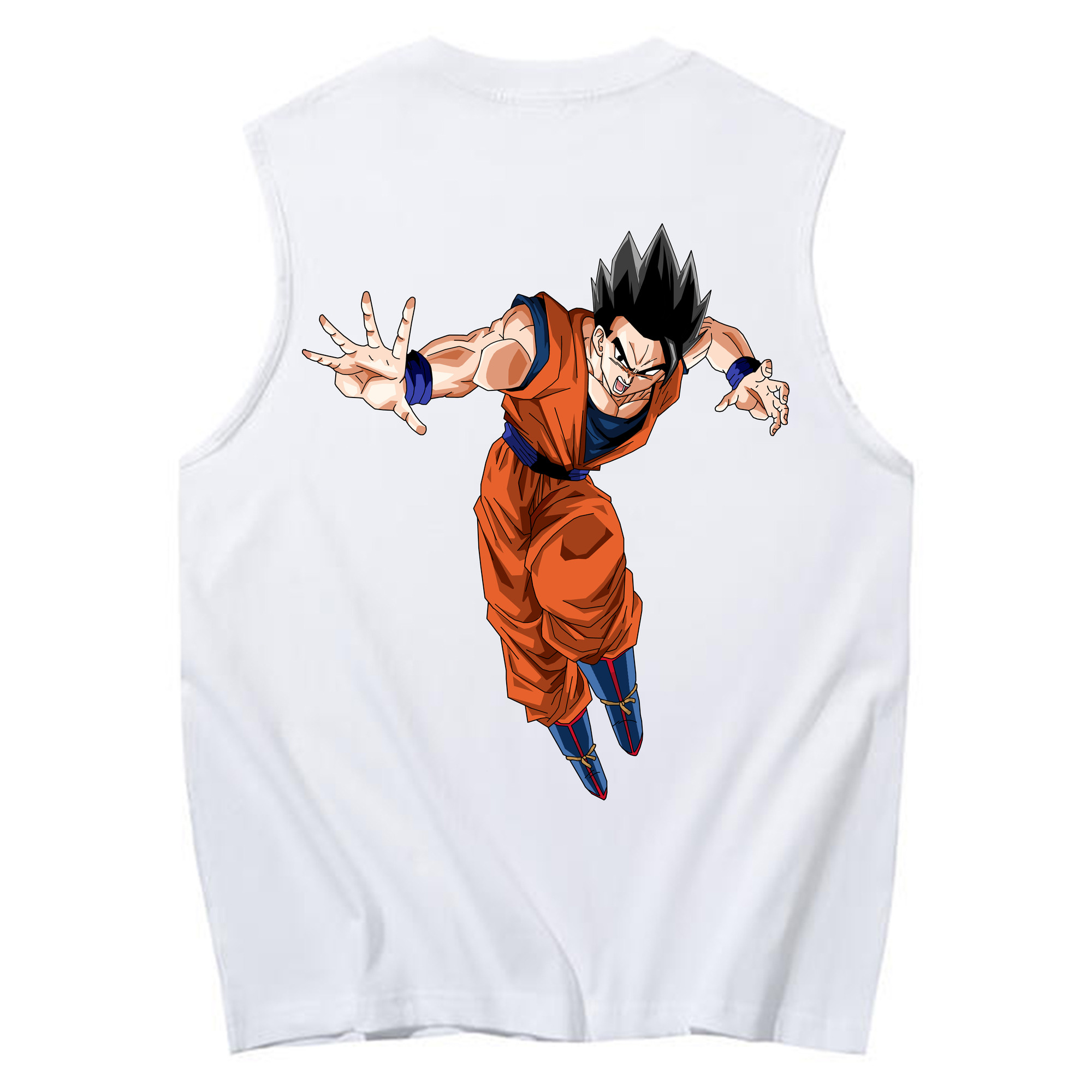 （画像用） ドラゴンボール 孫 悟飯（そんごはん）DRAGON BALL Son Gohan コットン100％タンクトップ（背面プリント）