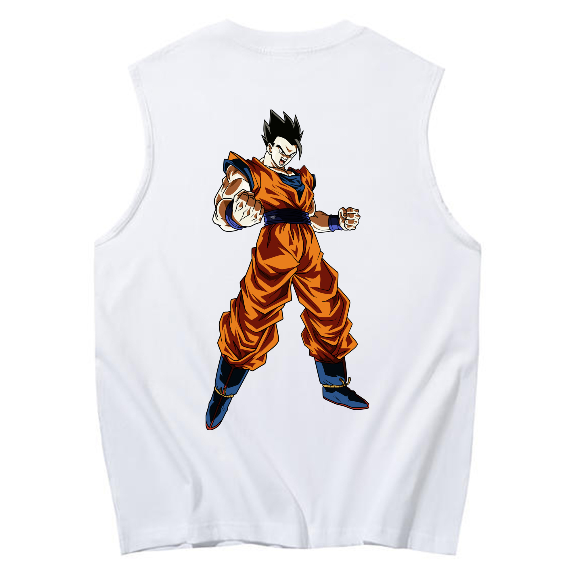 （画像用） ドラゴンボール 孫 悟飯（そんごはん）DRAGON BALL Son Gohan コットン100％タンクトップ（背面プリント）