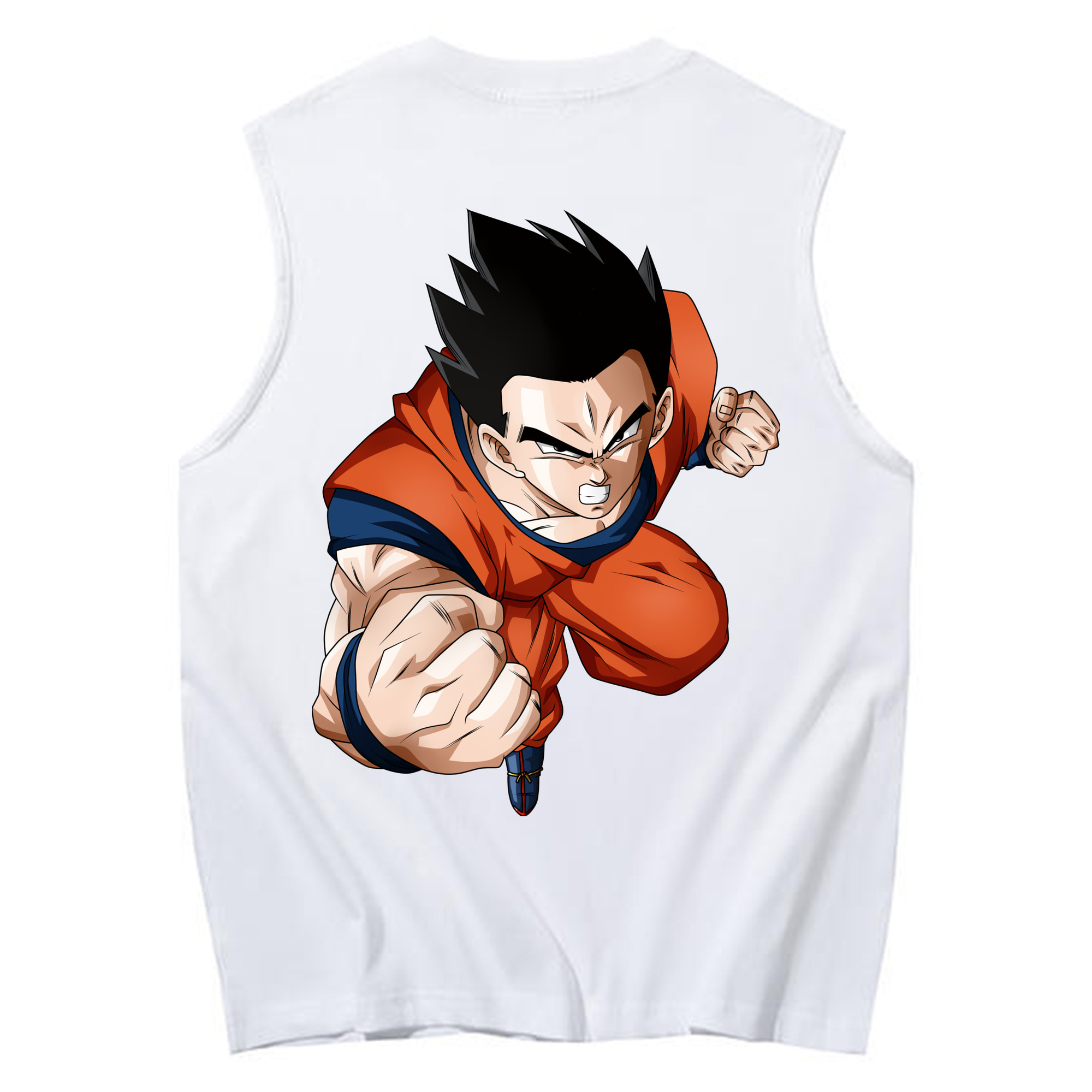 （画像用） ドラゴンボール 孫 悟飯（そんごはん）DRAGON BALL Son Gohan コットン100％タンクトップ（背面プリント）