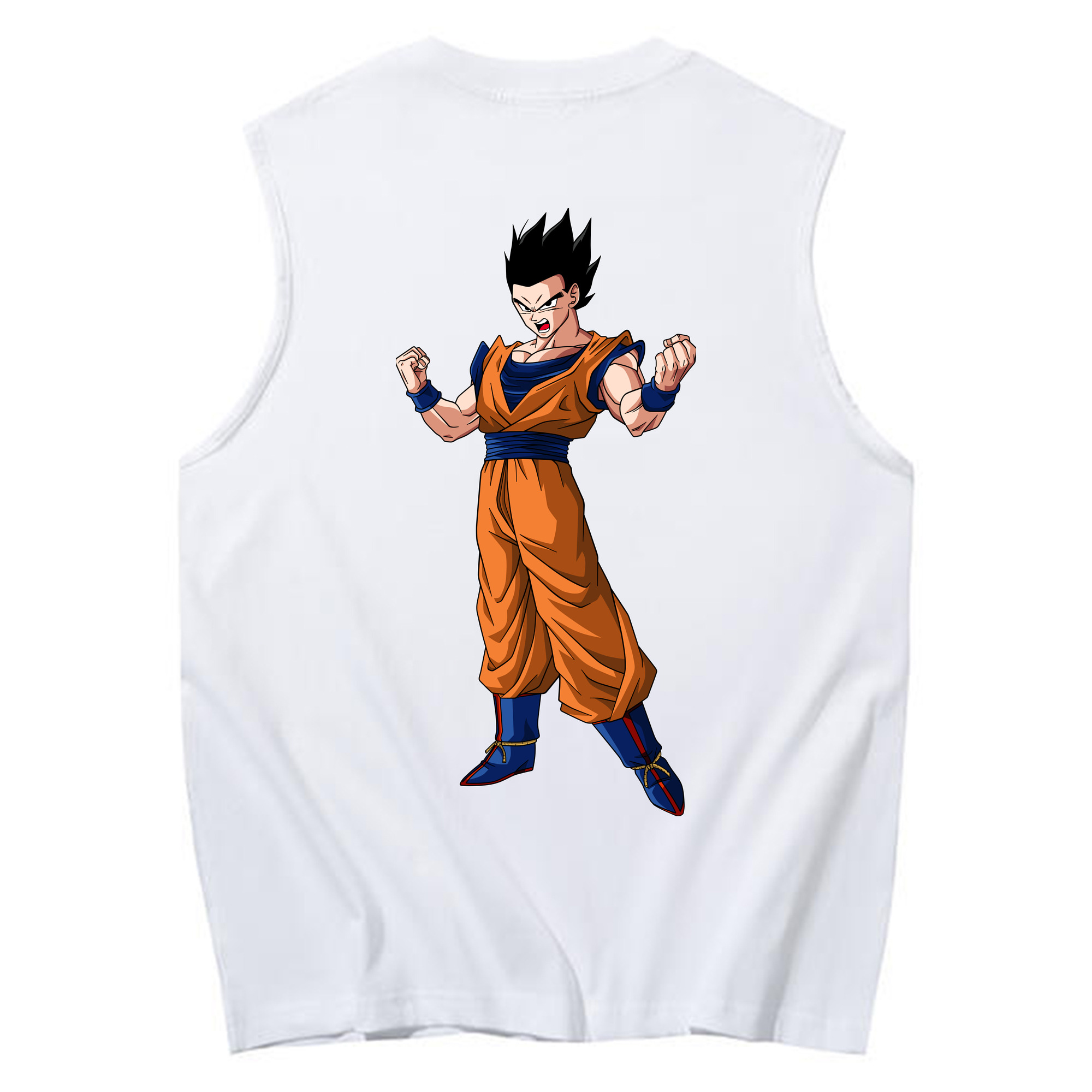 （画像用） ドラゴンボール 孫 悟飯（そんごはん）DRAGON BALL Son Gohan コットン100％タンクトップ（背面プリント）