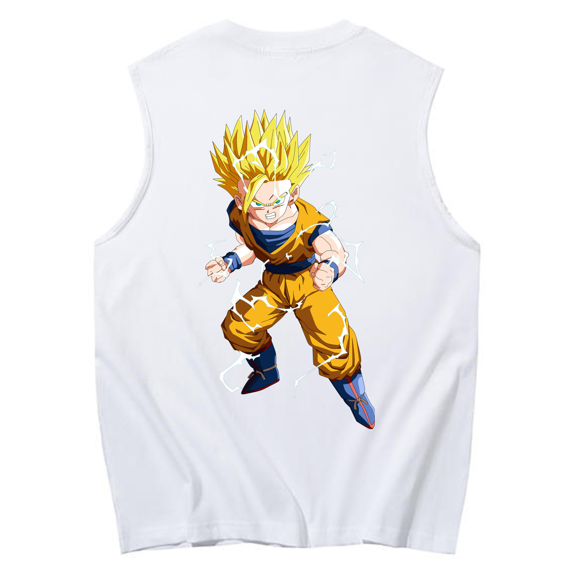 （画像用） ドラゴンボール 孫 悟飯（そんごはん）DRAGON BALL Son Gohan コットン100％タンクトップ（背面プリント）