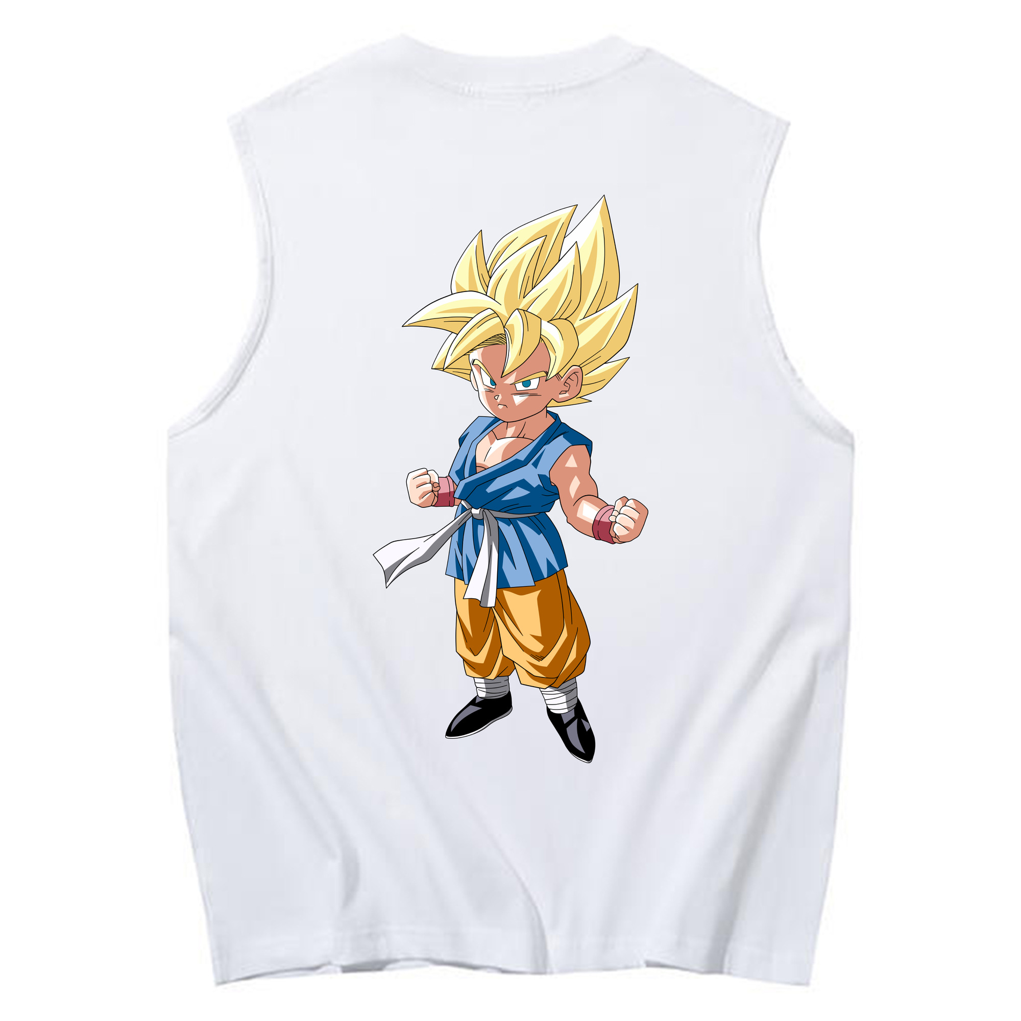 （画像用） ドラゴンボール 孫 悟飯（そんごはん）DRAGON BALL Son Gohan コットン100％タンクトップ（背面プリント）