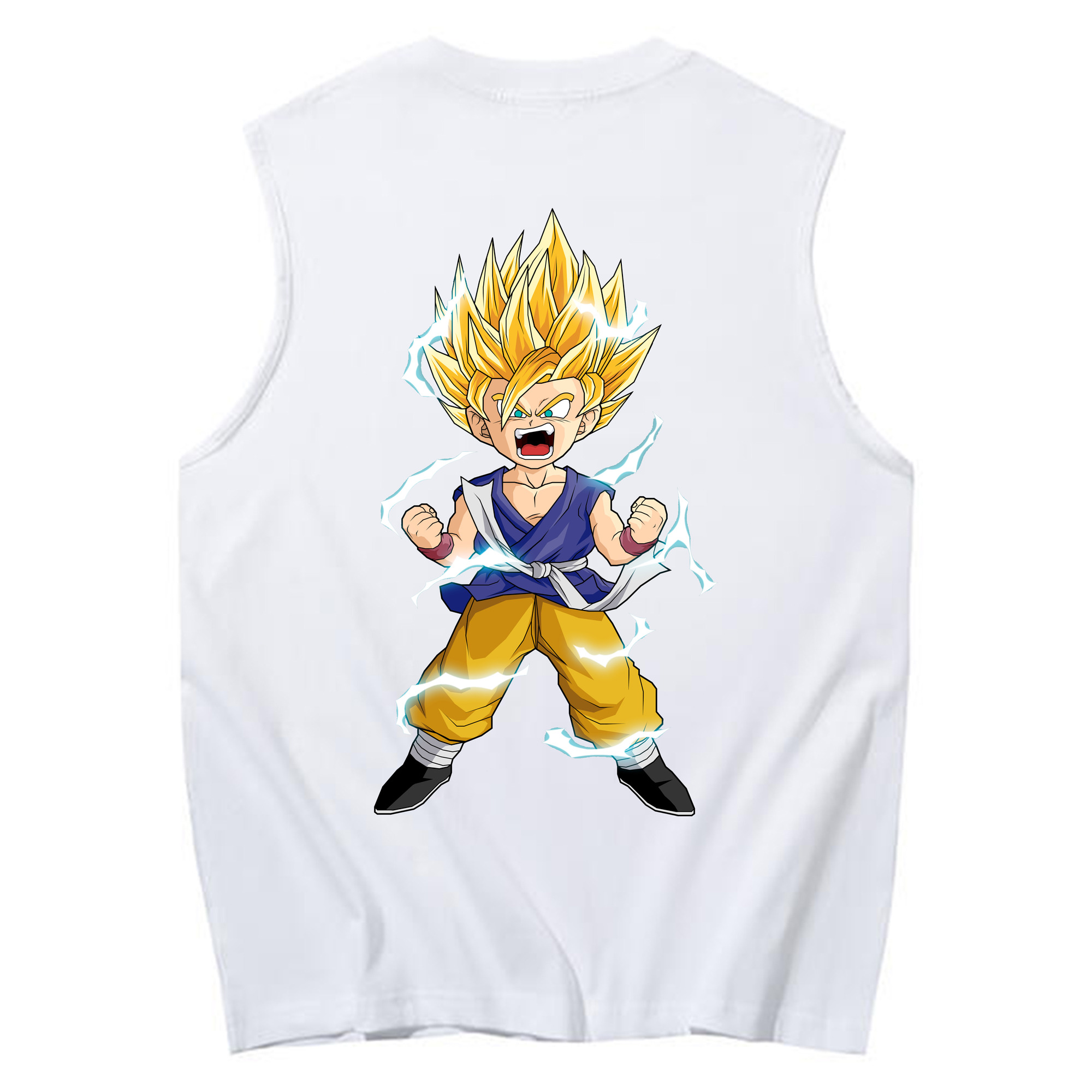 （画像用） ドラゴンボール 孫 悟飯（そんごはん）DRAGON BALL Son Gohan コットン100％タンクトップ（背面プリント）