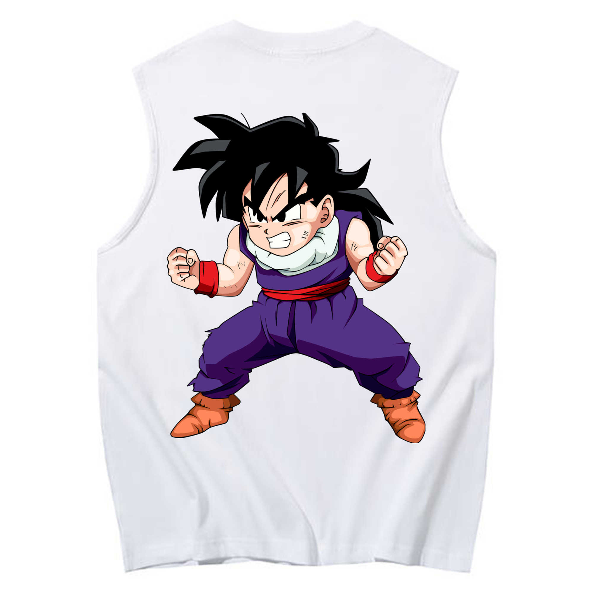（画像用） ドラゴンボール 孫 悟飯（そんごはん）DRAGON BALL Son Gohan コットン100％タンクトップ（背面プリント）