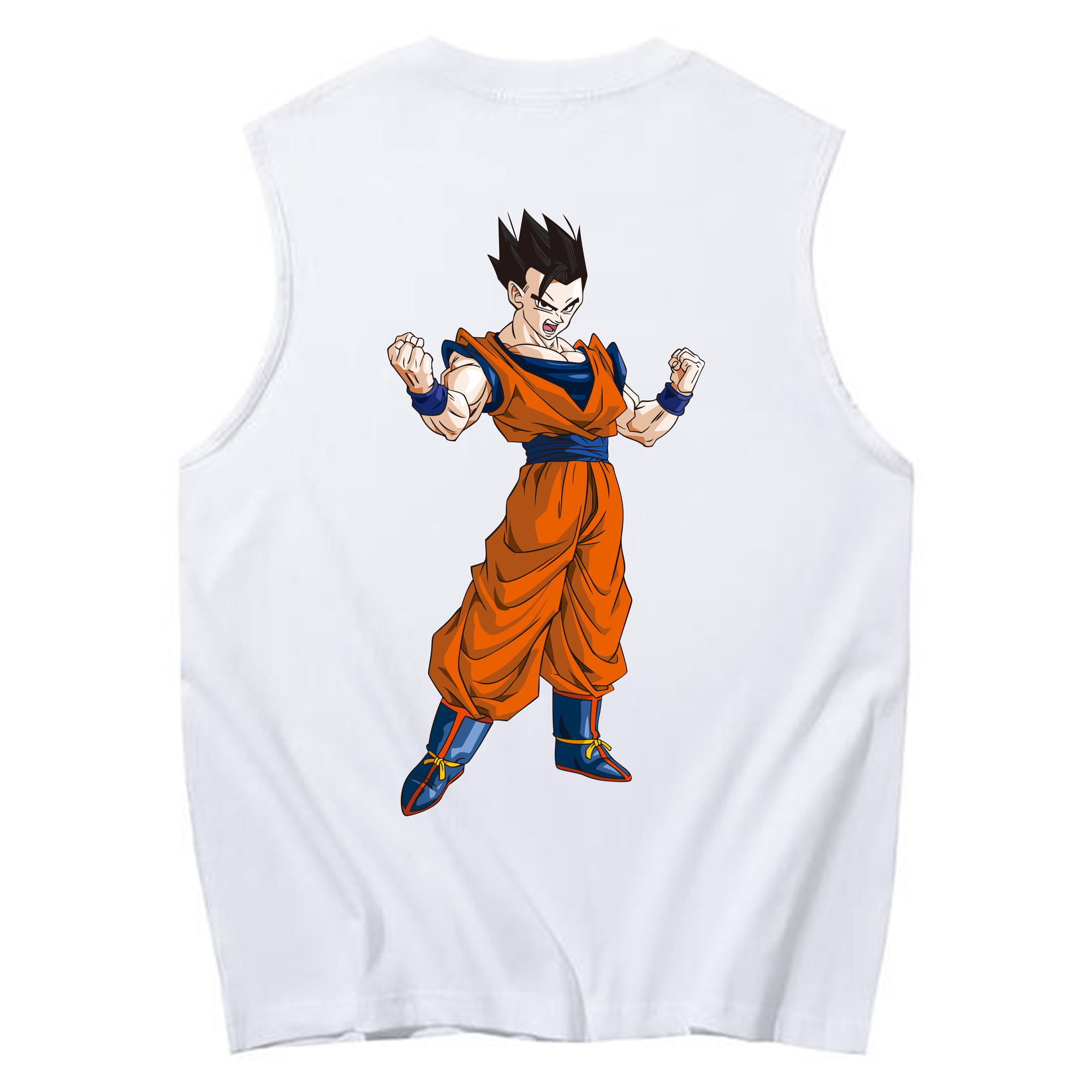 （画像用） ドラゴンボール 孫 悟飯（そんごはん）DRAGON BALL Son Gohan コットン100％タンクトップ（背面プリント）