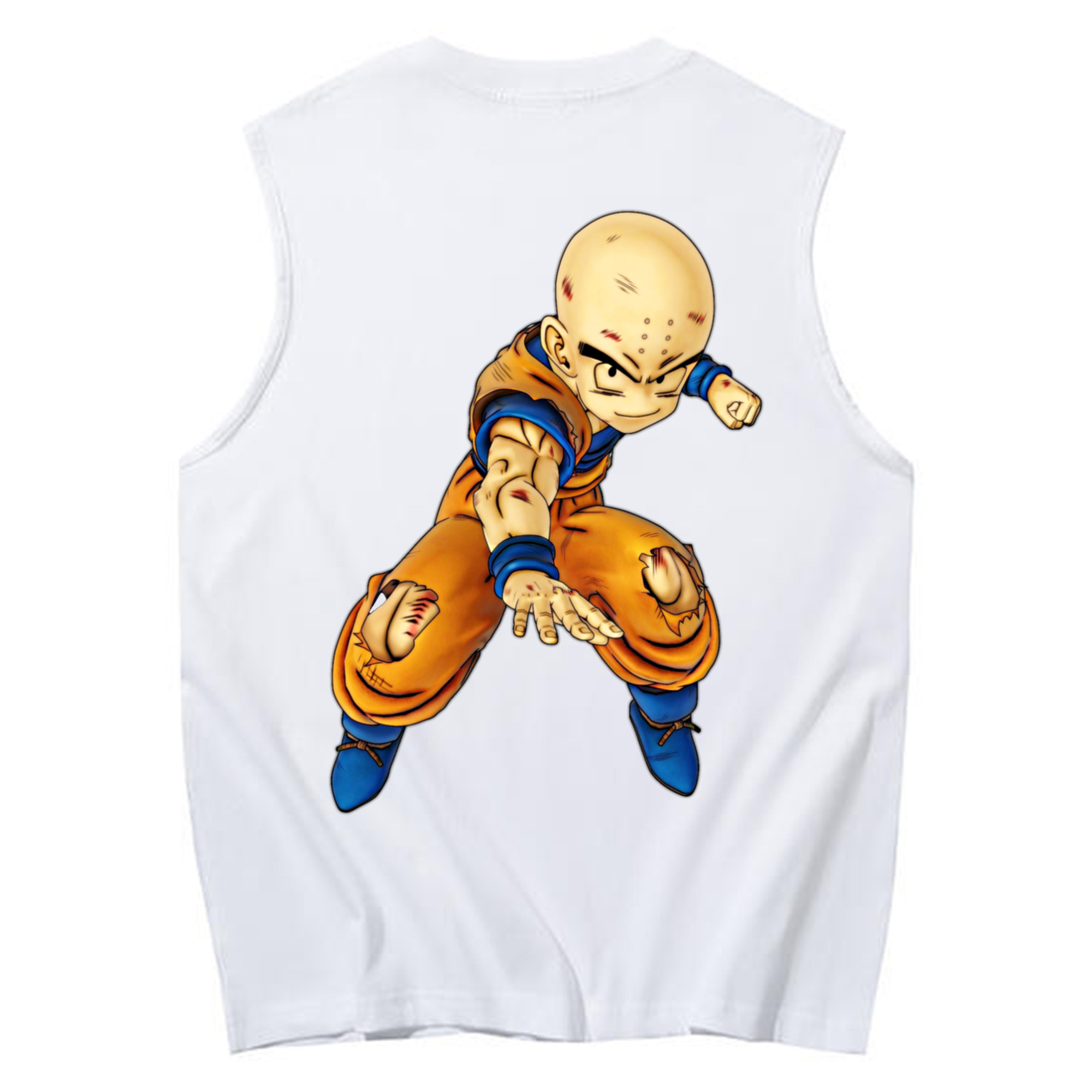 （画像用） ドラゴンボール クリリン DRAGON BALL krillin コットン100％タンクトップ（背面プリント）