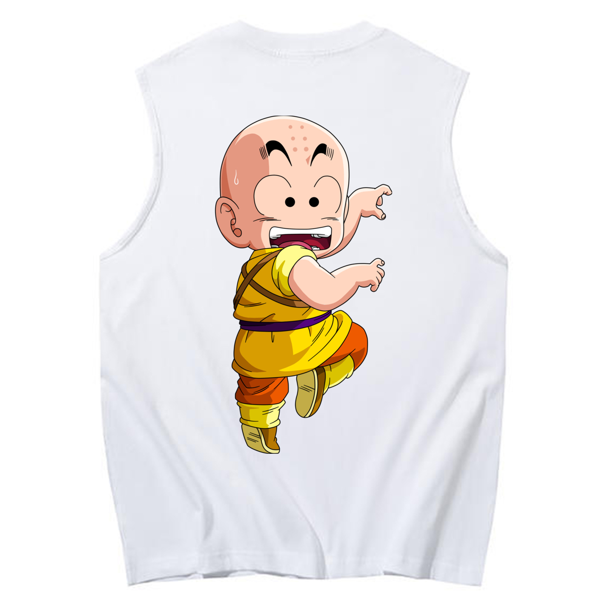 （画像用） ドラゴンボール クリリン DRAGON BALL krillin コットン100％タンクトップ（背面プリント）