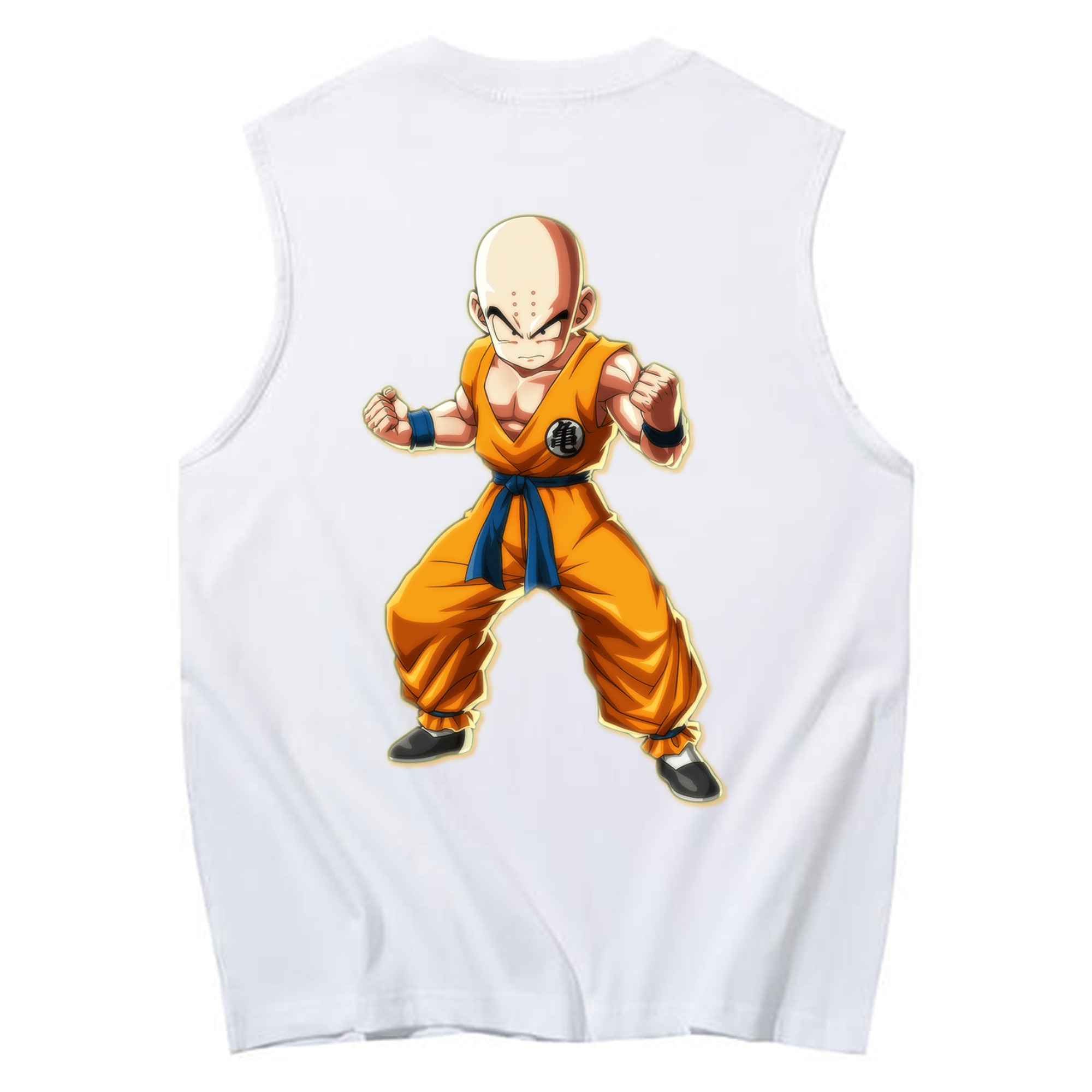 （画像用） ドラゴンボール クリリン DRAGON BALL krillin コットン100％タンクトップ（背面プリント）