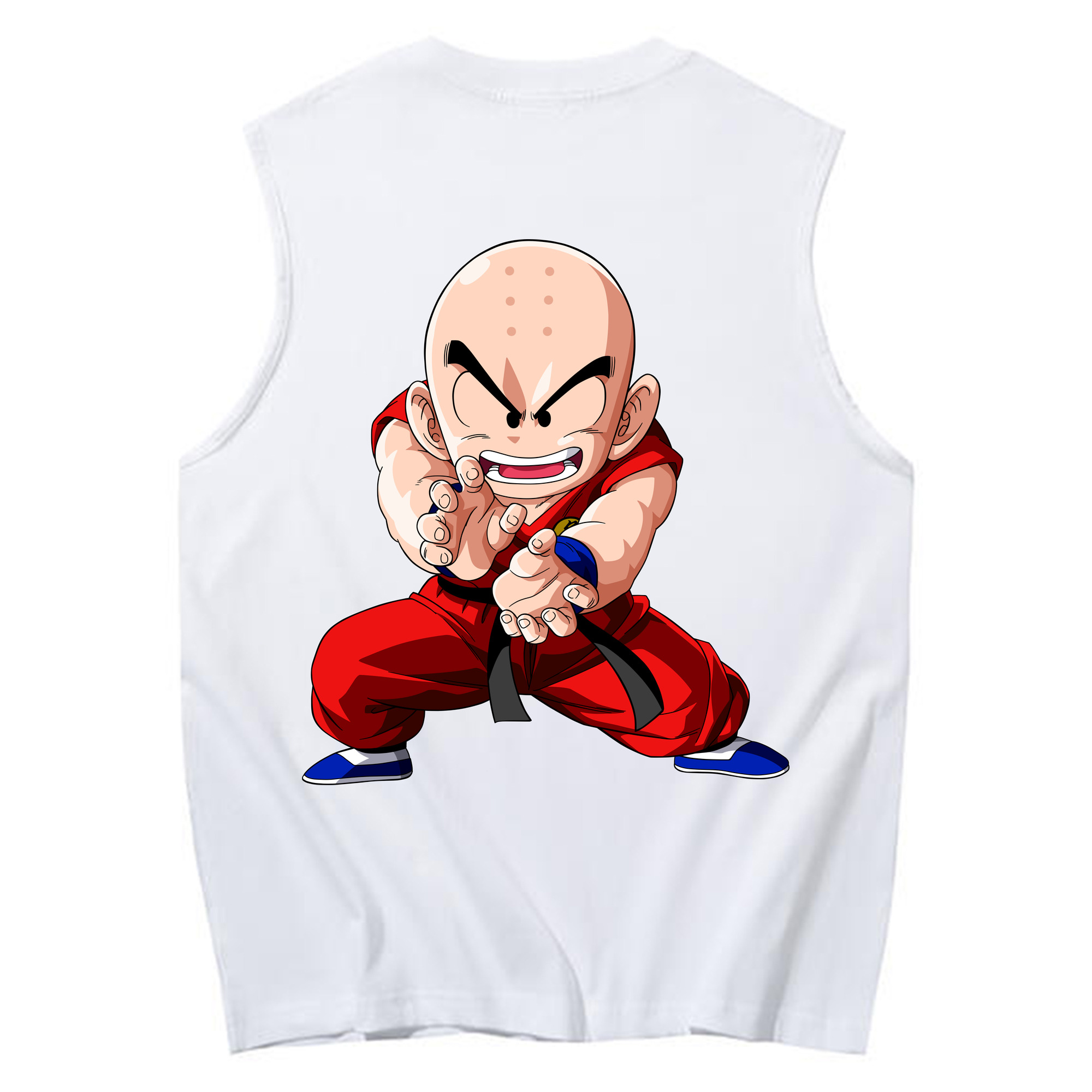 （画像用） ドラゴンボール クリリン DRAGON BALL krillin コットン100％タンクトップ（背面プリント）
