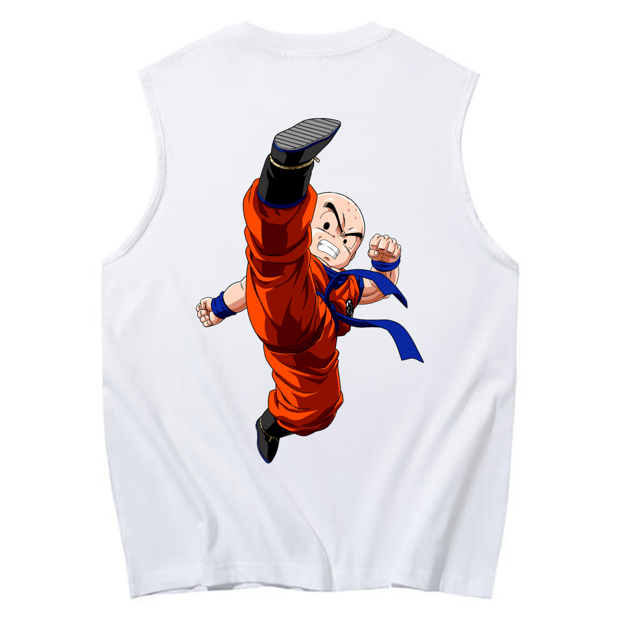 （画像用） ドラゴンボール クリリン DRAGON BALL krillin コットン100％タンクトップ（背面プリント）