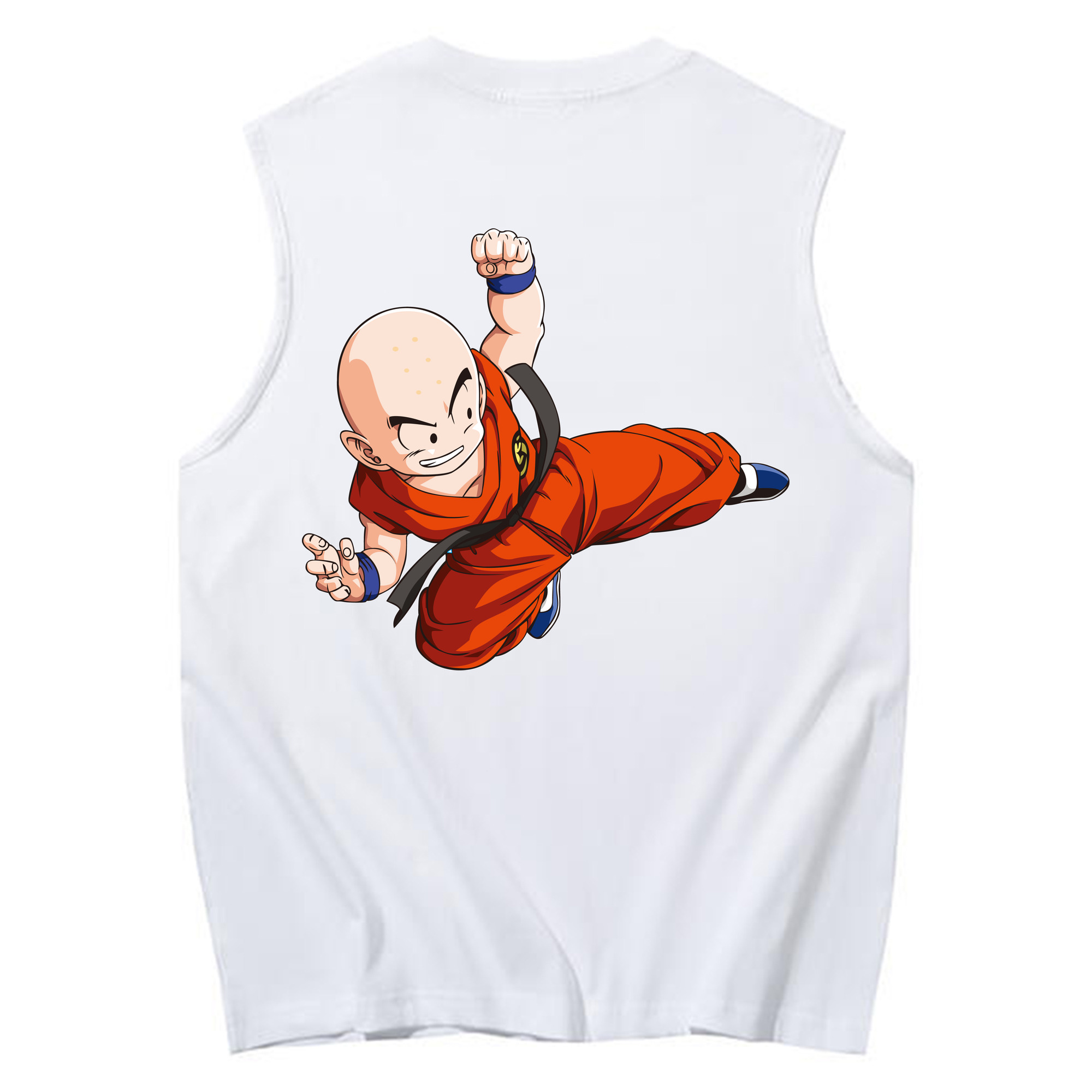 （画像用） ドラゴンボール クリリン DRAGON BALL krillin コットン100％タンクトップ（背面プリント）