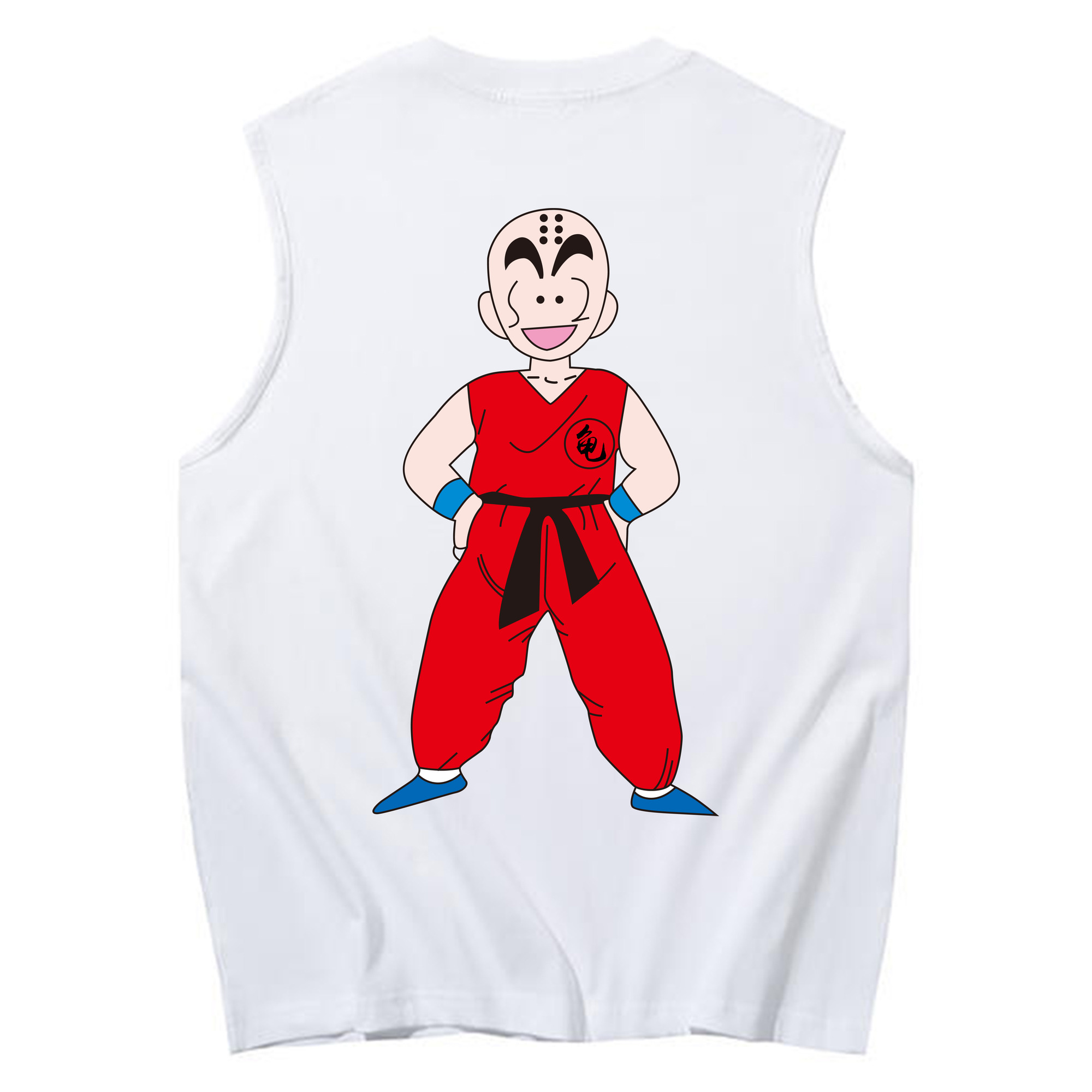 （画像用） ドラゴンボール クリリン DRAGON BALL krillin コットン100％タンクトップ（背面プリント）